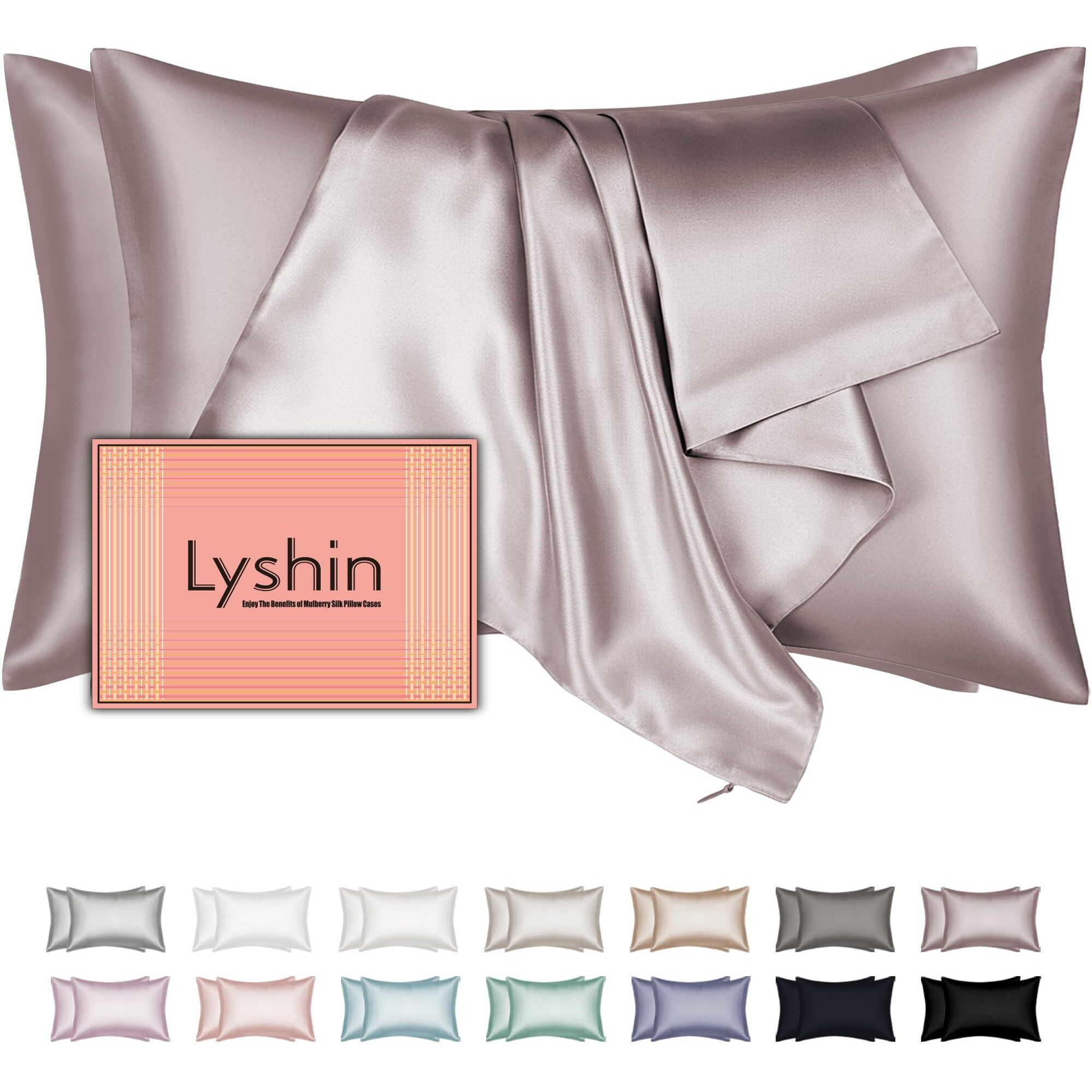 Mulberry Silk Pillow Cases 2 Pack Standard Size 20X26 Inches With Hidden Zipper  Ultra Smooth And Soft Breathable Cooling Silk Satin Pillowcase Set Of 2  Better For Hair And Skin  Gifts For Women Men