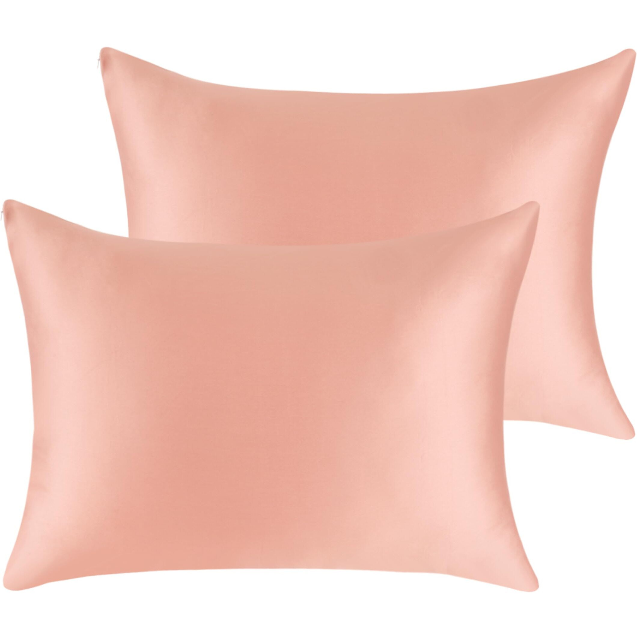 Cotton Pillow Protectors/Cases Standard Size With Zipper 2 Pack Blush Pink Color Cooling & Breathable Bed Pillow Protectors Set Of 2 Pillow Cases Cover Standard 20"" X 26""