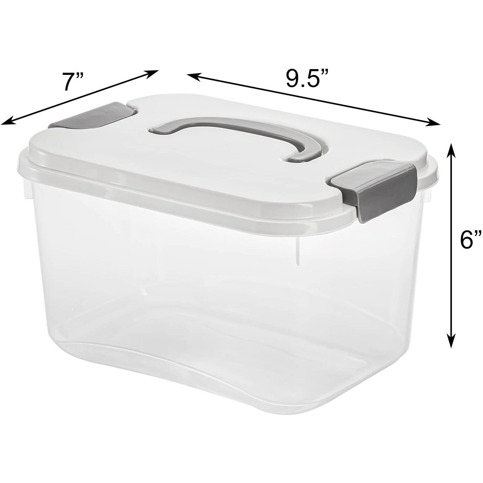 Elsjoy Set Of 8 Plastic Storage Bins  5.5 Quart Clear Storage Latch Box With Lids  Stackable Organizing Bins Lidded Storage Container For Snacks  Cosmetics