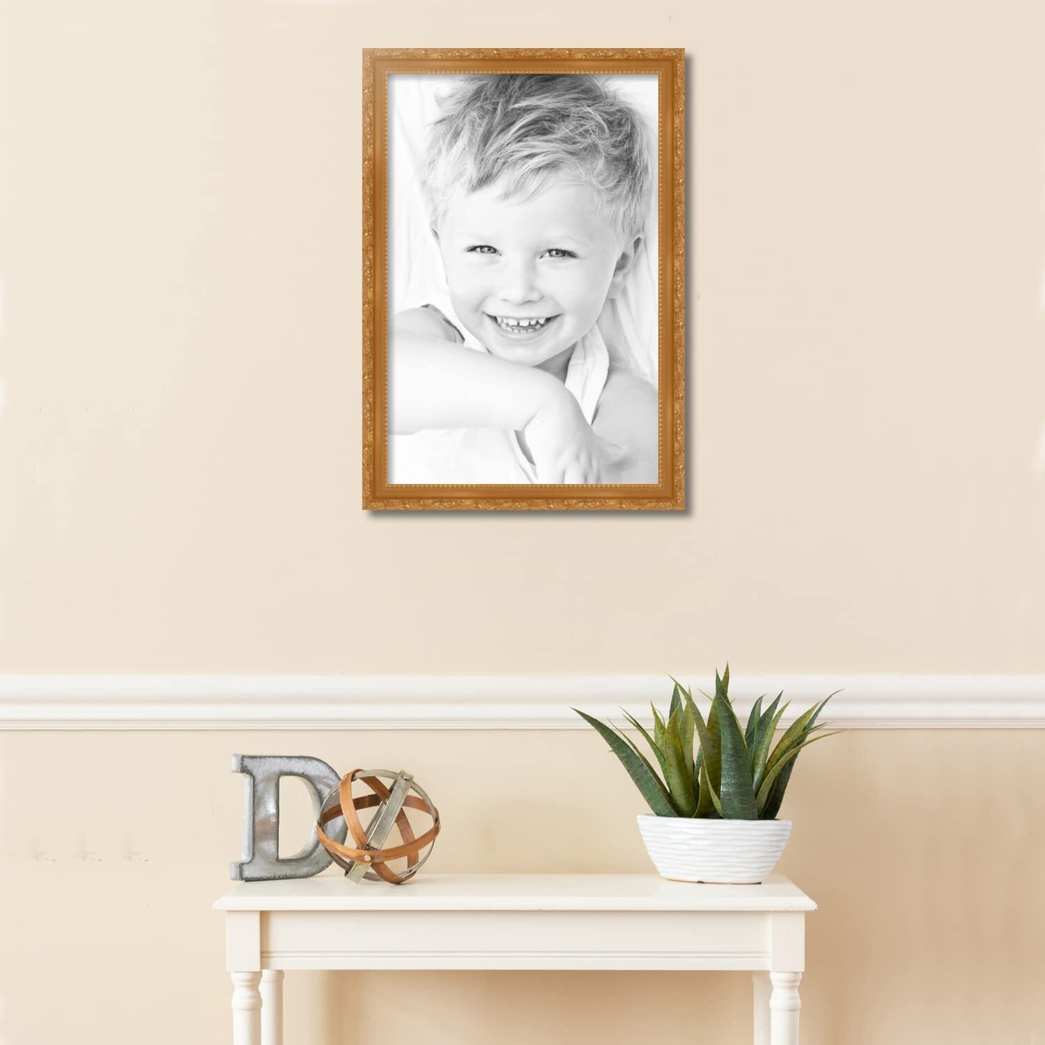 Arttoframes 16X24 Frame  Wood Picture Frame 16 X 24 Inch Poster Frame | Bright Gold | Custom Poster Frame With Economy Acrylic & Backing | Elegant Decor For Photos Diplomas Art Or Puzzles