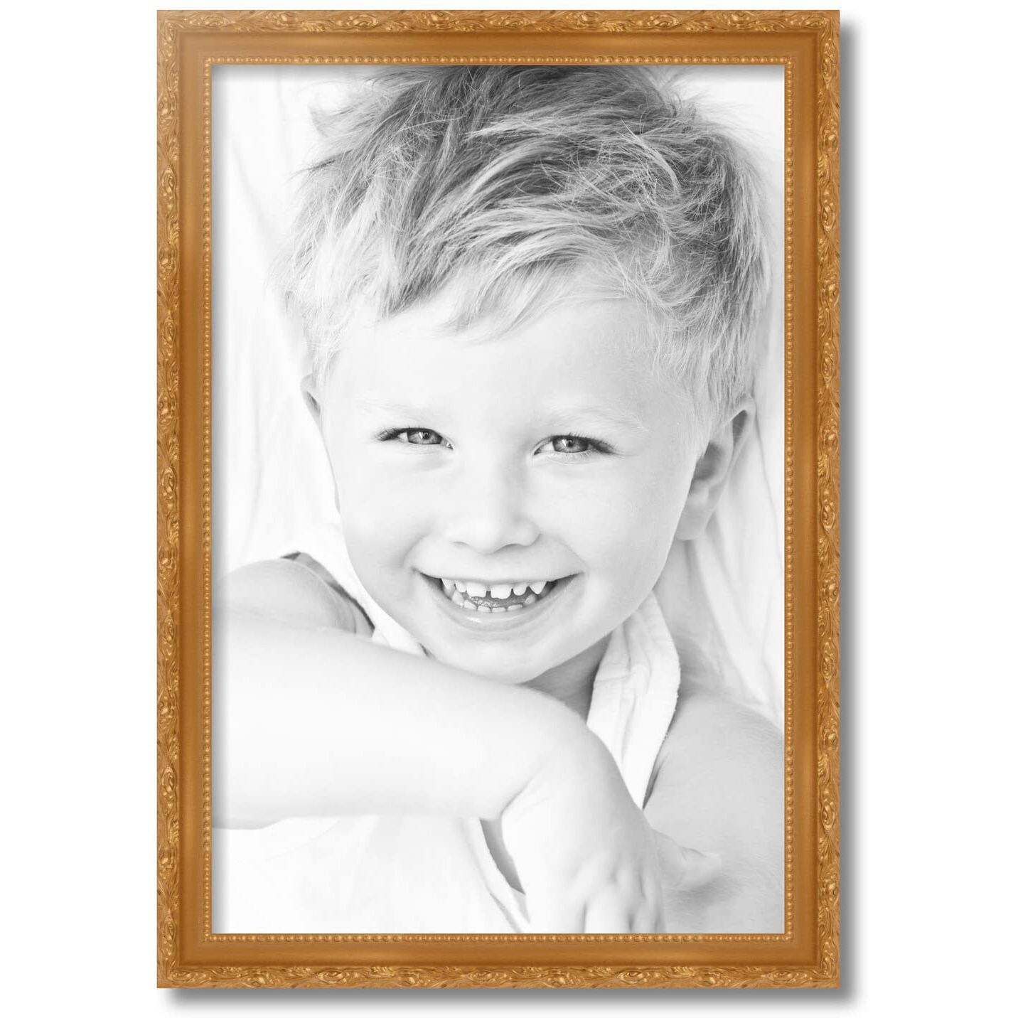 Arttoframes 16X24 Frame  Wood Picture Frame 16 X 24 Inch Poster Frame | Bright Gold | Custom Poster Frame With Economy Acrylic & Backing | Elegant Decor For Photos Diplomas Art Or Puzzles