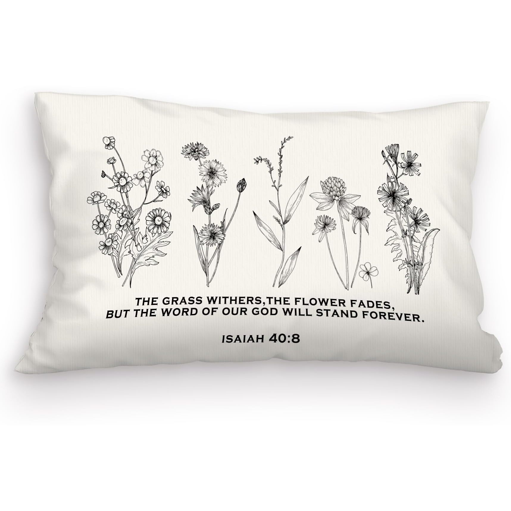 Kdqua Christian Bible Verse Pillow Covers 12X20  Inspirational Christian Scripture Gifts Decoration Throw Pillow Cover  For Home Church Office Bedroom Decor