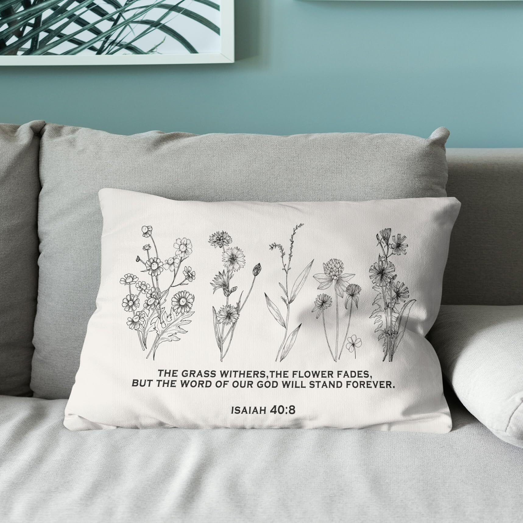 Kdqua Christian Bible Verse Pillow Covers 12X20  Inspirational Christian Scripture Gifts Decoration Throw Pillow Cover  For Home Church Office Bedroom Decor