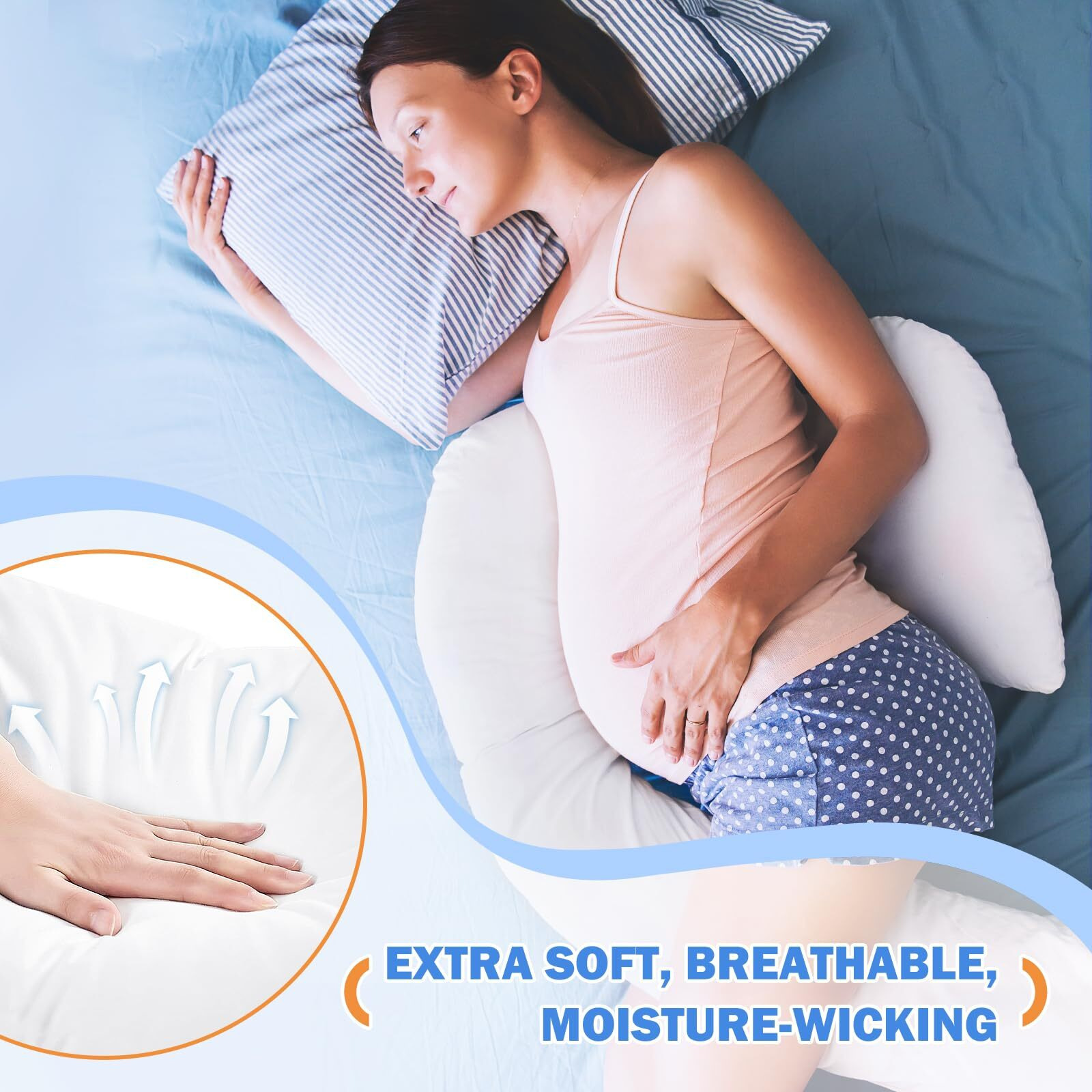 Pillowcase Compatible With J Shape Contourr Swan Body Pillow Original And Cool Xl Sizes  Breathable And Soft Fabric  White  1 Pack