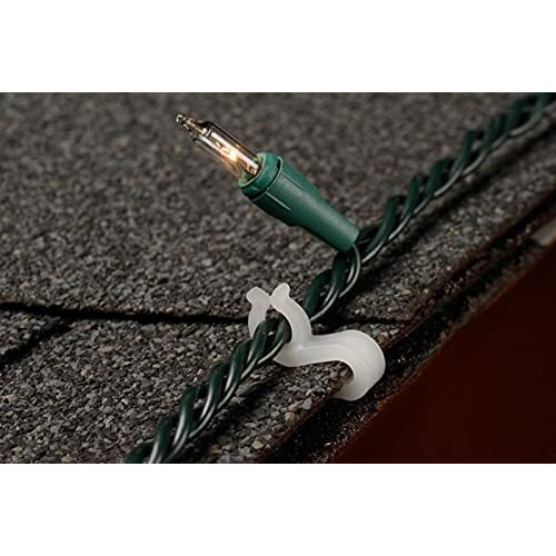 Projectpak Mighty Light Christmas Light Clips Hangers Outdoor Hang Gutter Hooks For Christmas Decoration String Lights Weatherproof Outdoor Lights Clip For Halloween Xmas | 100 Pack