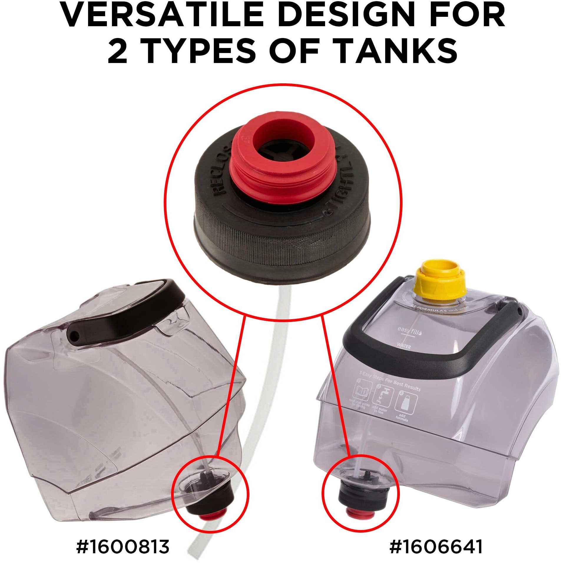 Replacement Cap And Insert For Water Tank For Various Bissell Carpet Cleaners Fits Models 2505  3624  2458  2891  And 3194 Black