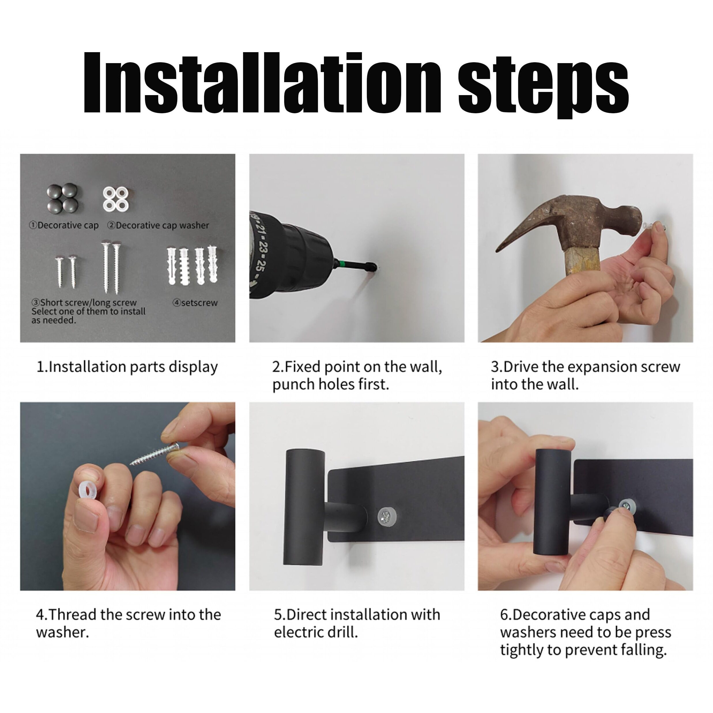 Pmmasto Coat Rack Wall Mounted  5 "&quotT Shaped Wall Hooks For Hanging  Heavy Duty Stainless Steel Coat Hook Rail For Hat Towel Robes In Bathroom Kitchen Mudroom Entryway (Black  1 Pack)