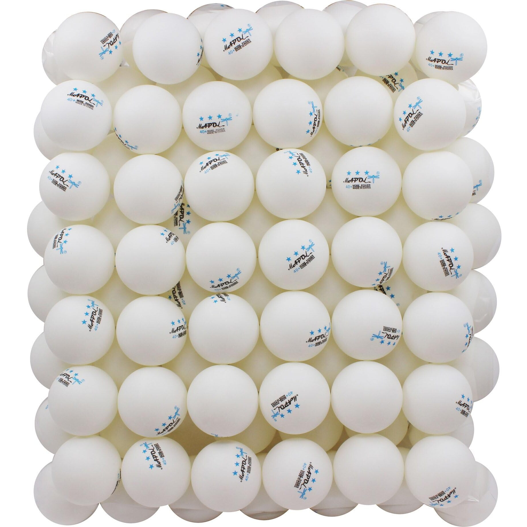 Mapol 100 Pack White 3-Star Table Tennis Balls Advanced Training Ping Pong Ball