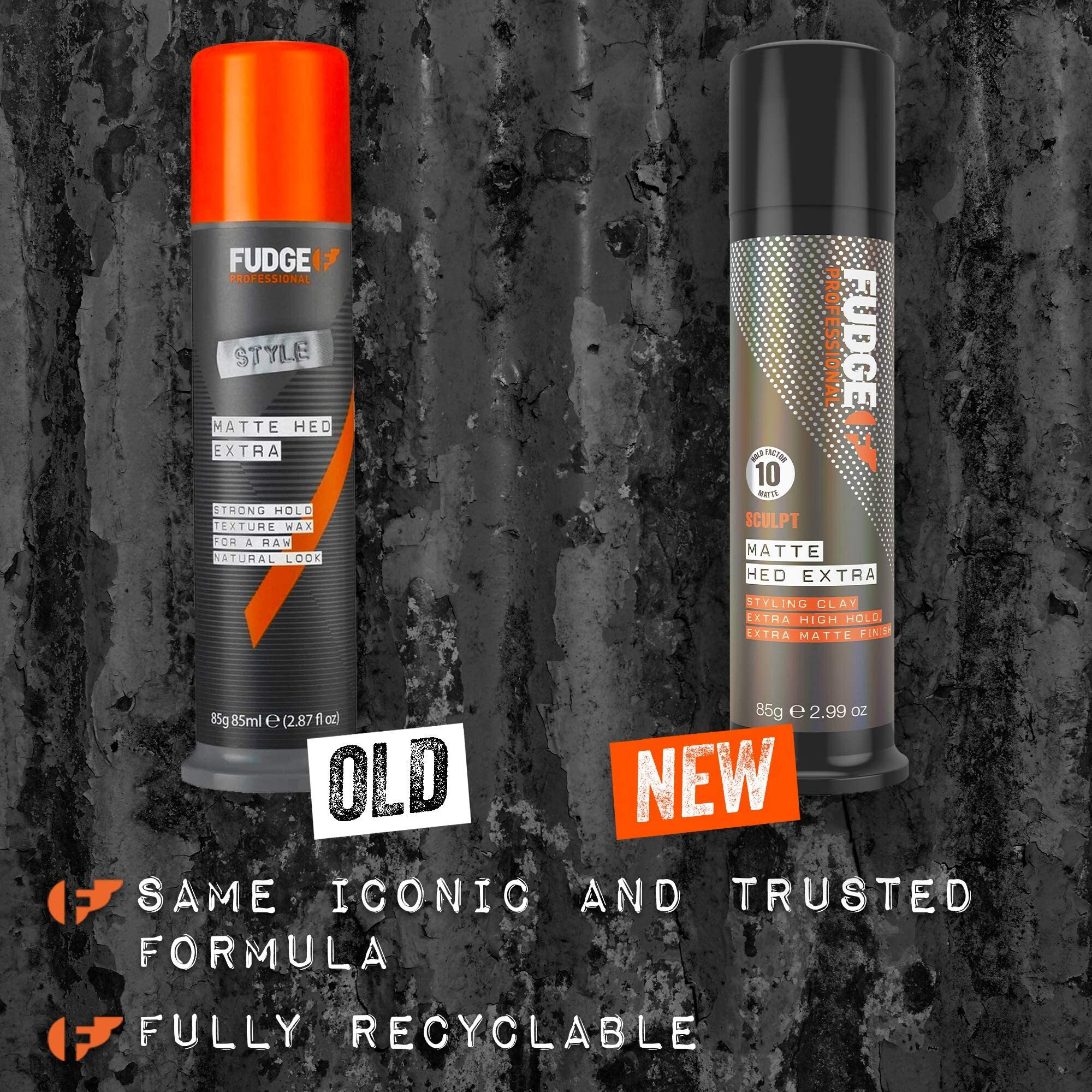 Fudge Matte Hed Extra Strong Hold Texture Wax  2.87 Ounce