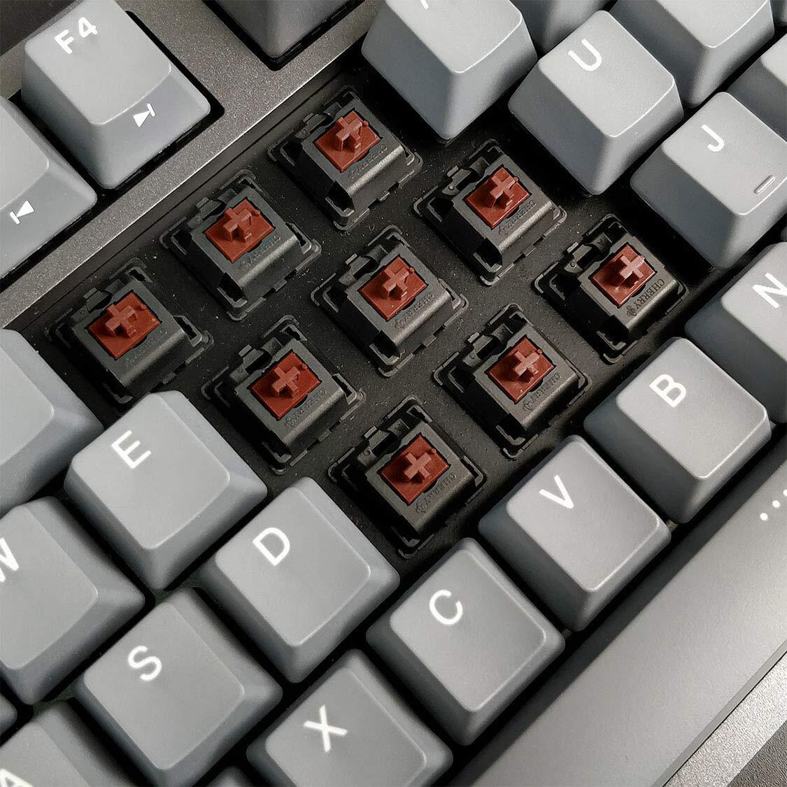 Durgod Taurus K320 Tkl Mechanical Gaming Keyboard - 87 Keys - Double Shot Pbt - Nkro - Usb Type C (Cherry Brown  Space Grey)