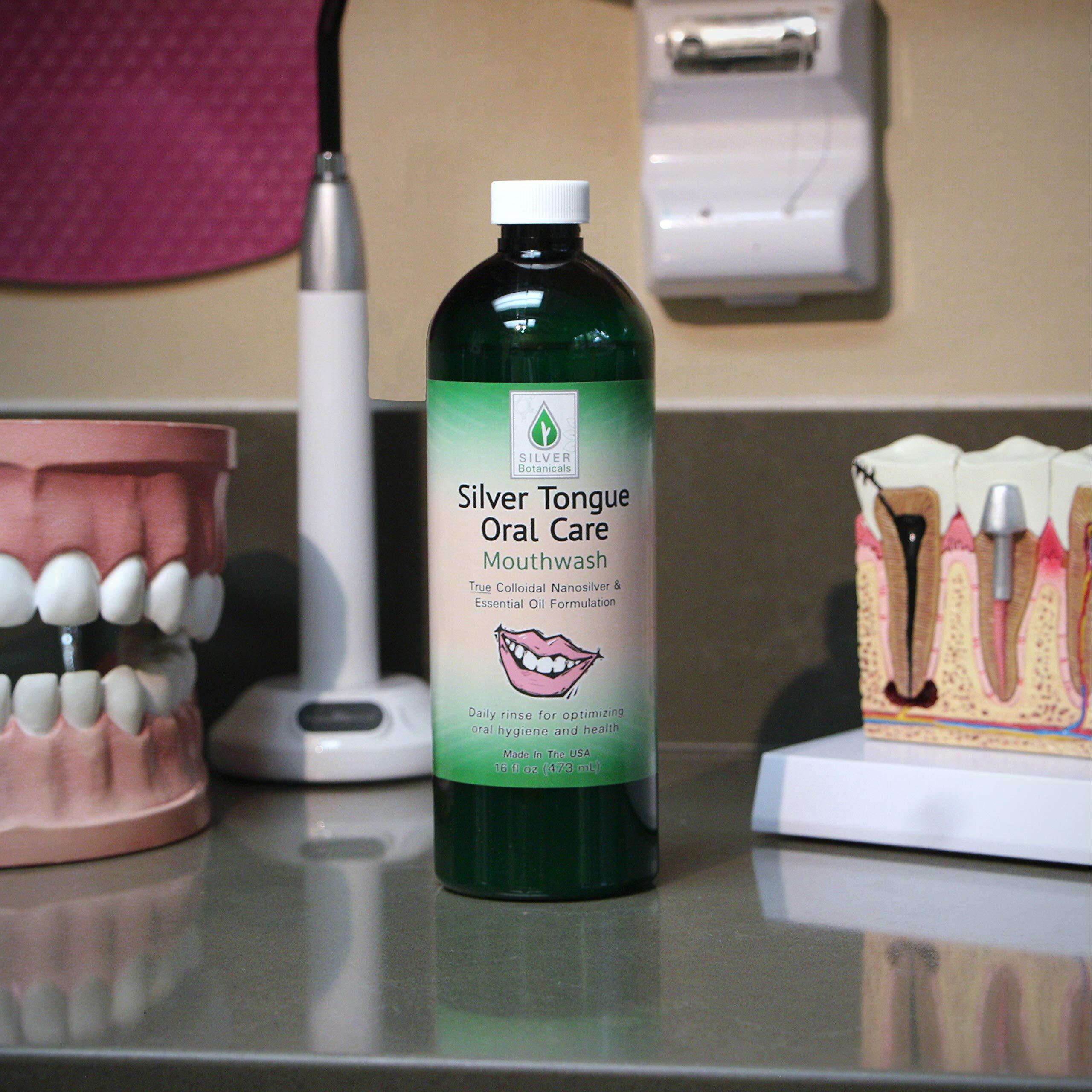 Silver Tongue Oral Care - All Natural Colloidal Silver Mouthwash  16 Oz.