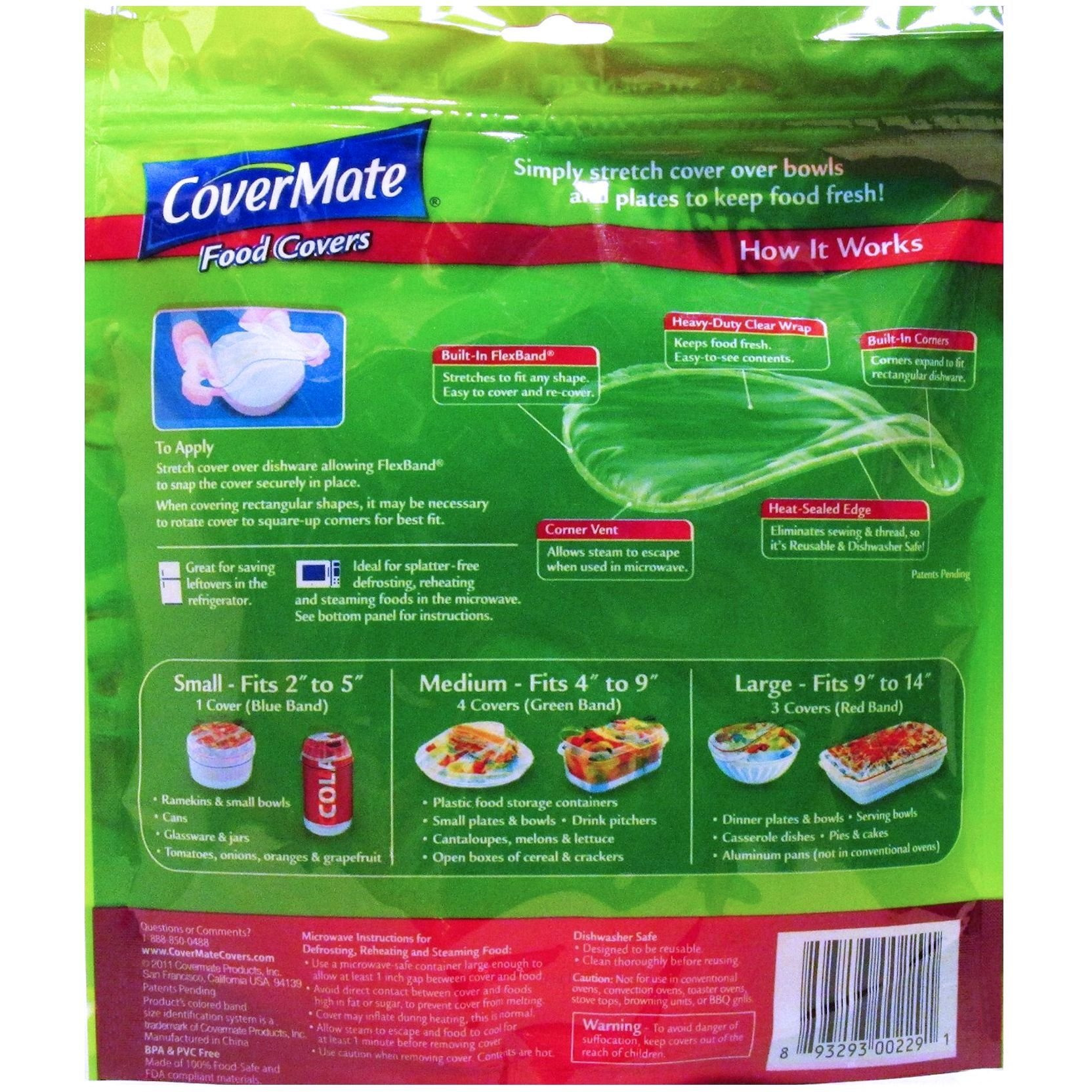 Covermate Stretch-To-Fit Food Covers