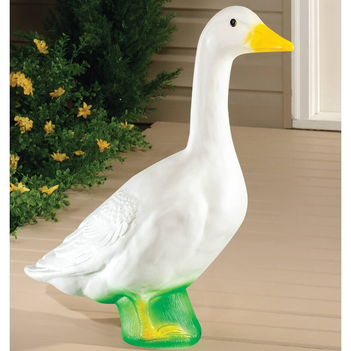 Fox Valley Traders Large White Goose  Plastic Garden DCor  23 High