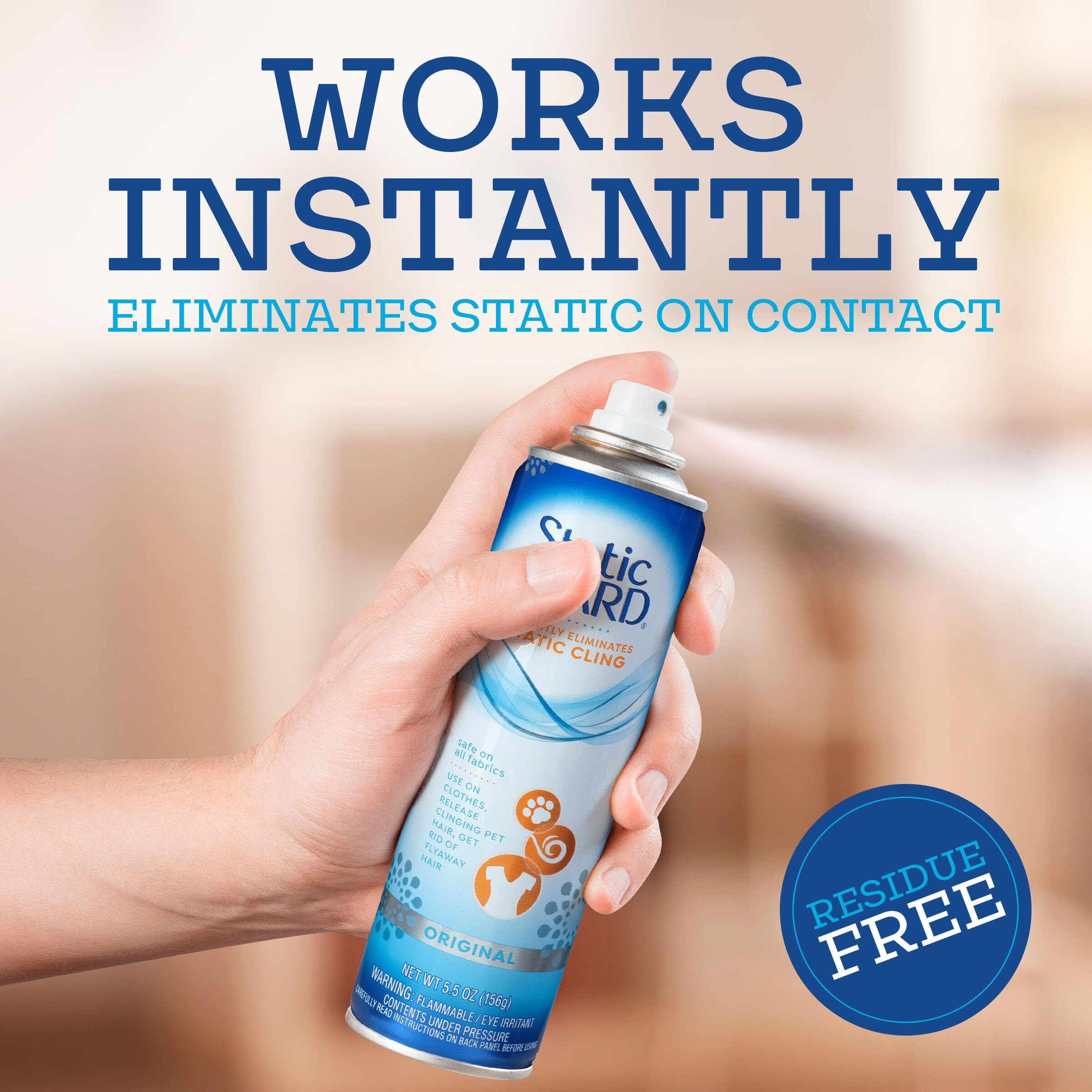 Static Guard Fabric Spray  5.5 Ounce Can