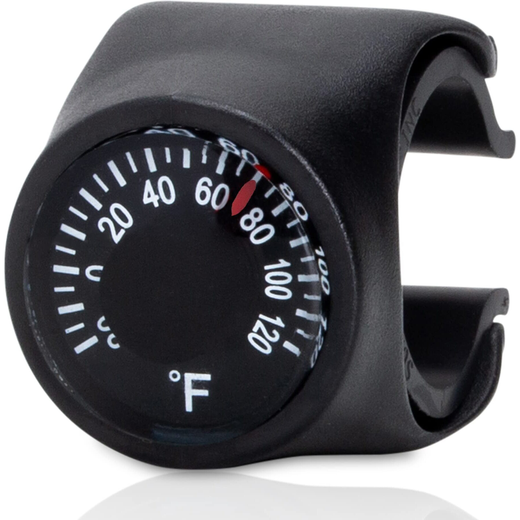 Sun Company Clip-On Bike Thermometer | Bicycle Handlebar Temperature Gauge And Cycling Accessory | Rugged Handle Bar Thermometer For Bikes  Motorcycle  Atv  Or Snowmobile