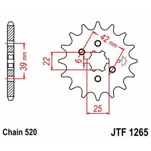 Jt Sprockets Jtf1265.14 14T Steel Front Sprocket