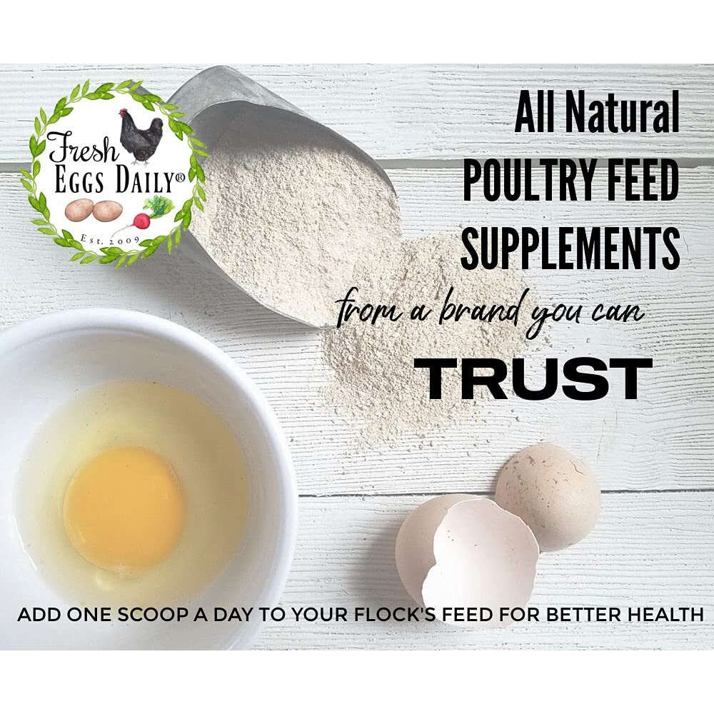 Fresh Eggs Daily Brewer's Yeast With Garlic Powder And Niacin For Ducks Ducklings Feed Supplement Vitamins For Backyard Chickens 1Lb