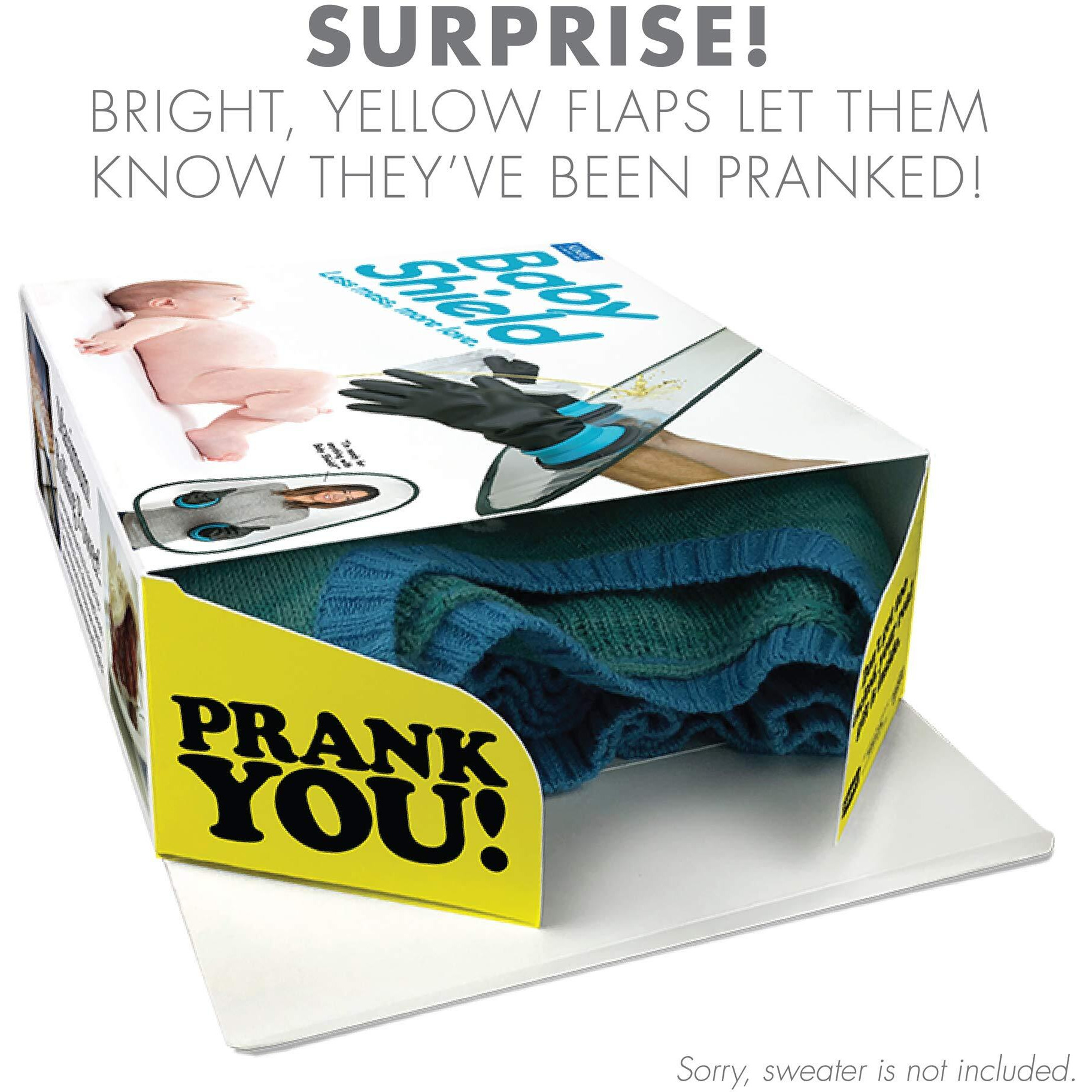 Prank-O Baby Shield Gag Gift Empty Box  Box  Wrap Your Real Present In A Convincing And Funny Fake Gift Box  Practical Joke For Birthday Presents  Holidays  Parties