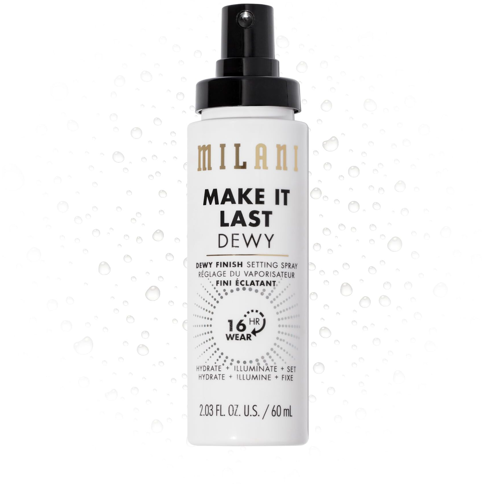 Milani Make It Dewy Setting Spray 3 In 1- Hydrate + Illuminate + Set (2.03 Fl. Oz.) Makeup Finishing Spray - Makeup Primer & Hydrating Setting Spray