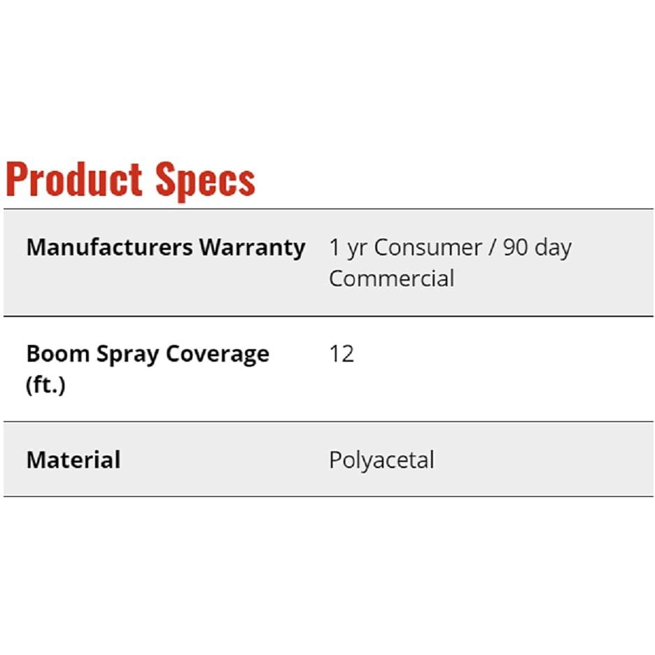 Fimco 7771885 (Oem 5275122) Wet Boom Polyacetal Left/Right End Nozzle Assembly  13' Coverage  1/2"" Hose Inlet  Built-In Shut-Off Valves  Built-In Swivel  3-5/8"" X 6-5/8""