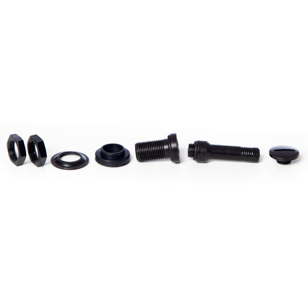 Circuit Performance Black Bolt-In Flush Mount Valve Stems (Set Of 4)