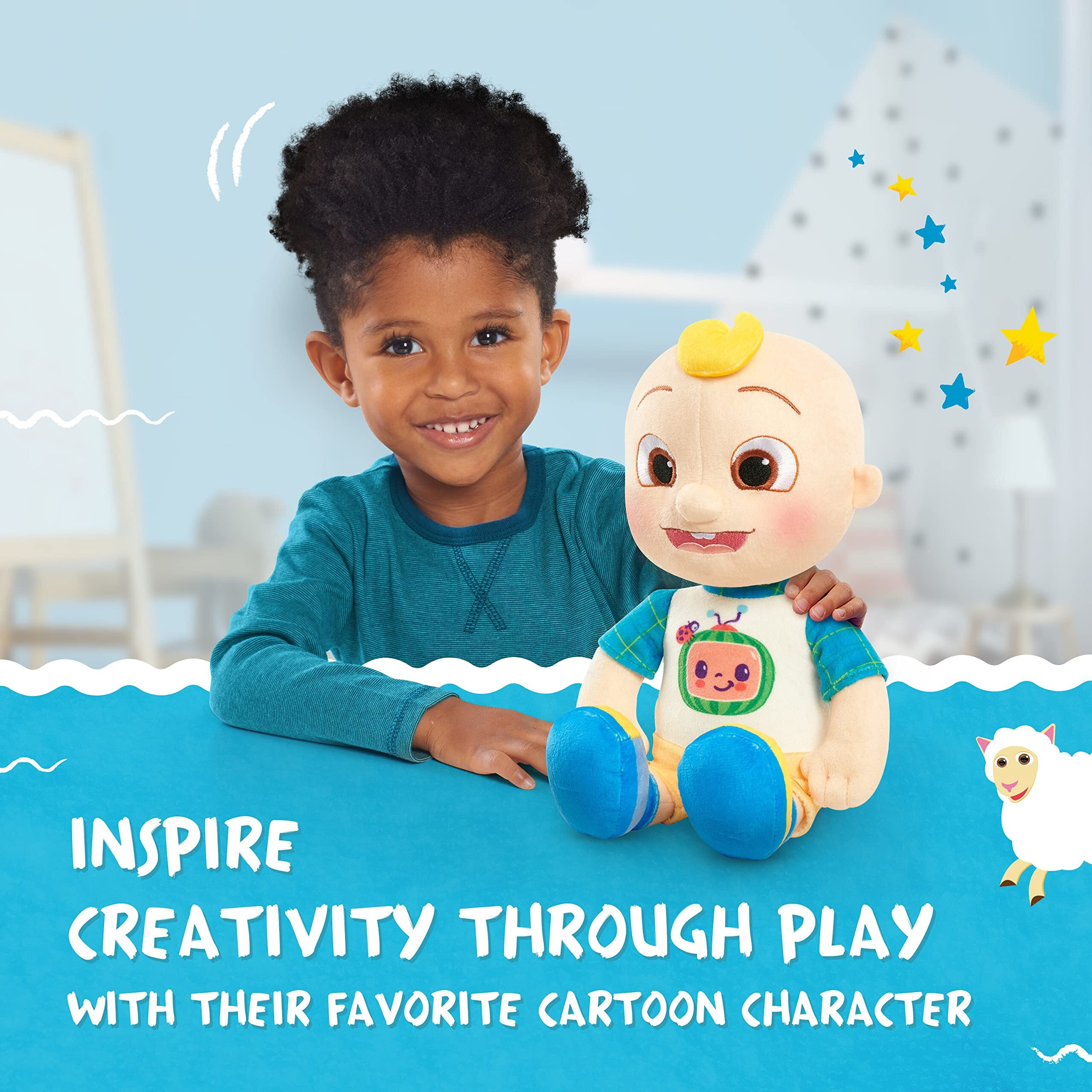 Just Play Cocomelon 100% Recycled Materials 13-Inch Jj Plush Stuffed Doll  Super-Soft And Huggable  Kids Toys For Ages 18 Month