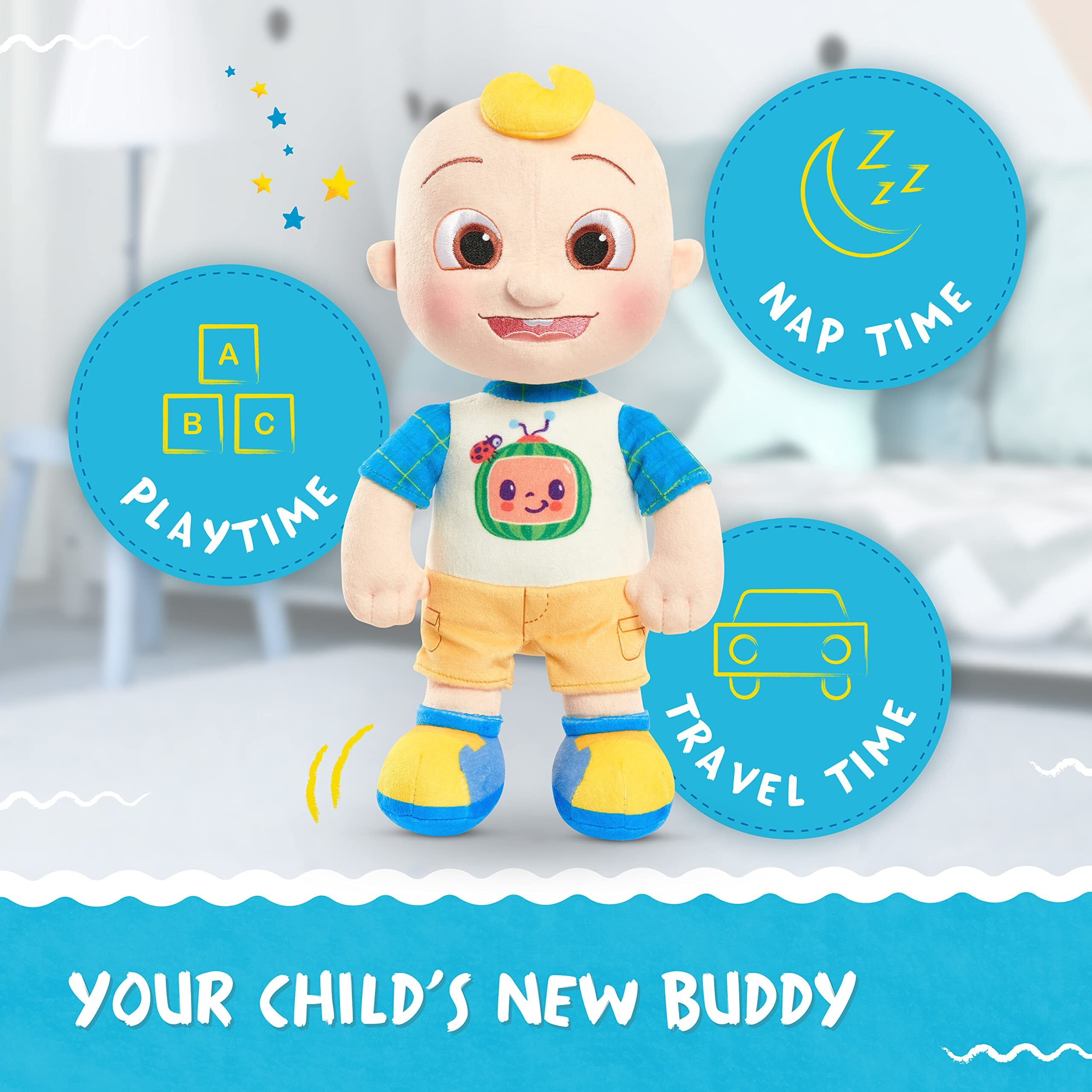 Just Play Cocomelon 100% Recycled Materials 13-Inch Jj Plush Stuffed Doll  Super-Soft And Huggable  Kids Toys For Ages 18 Month