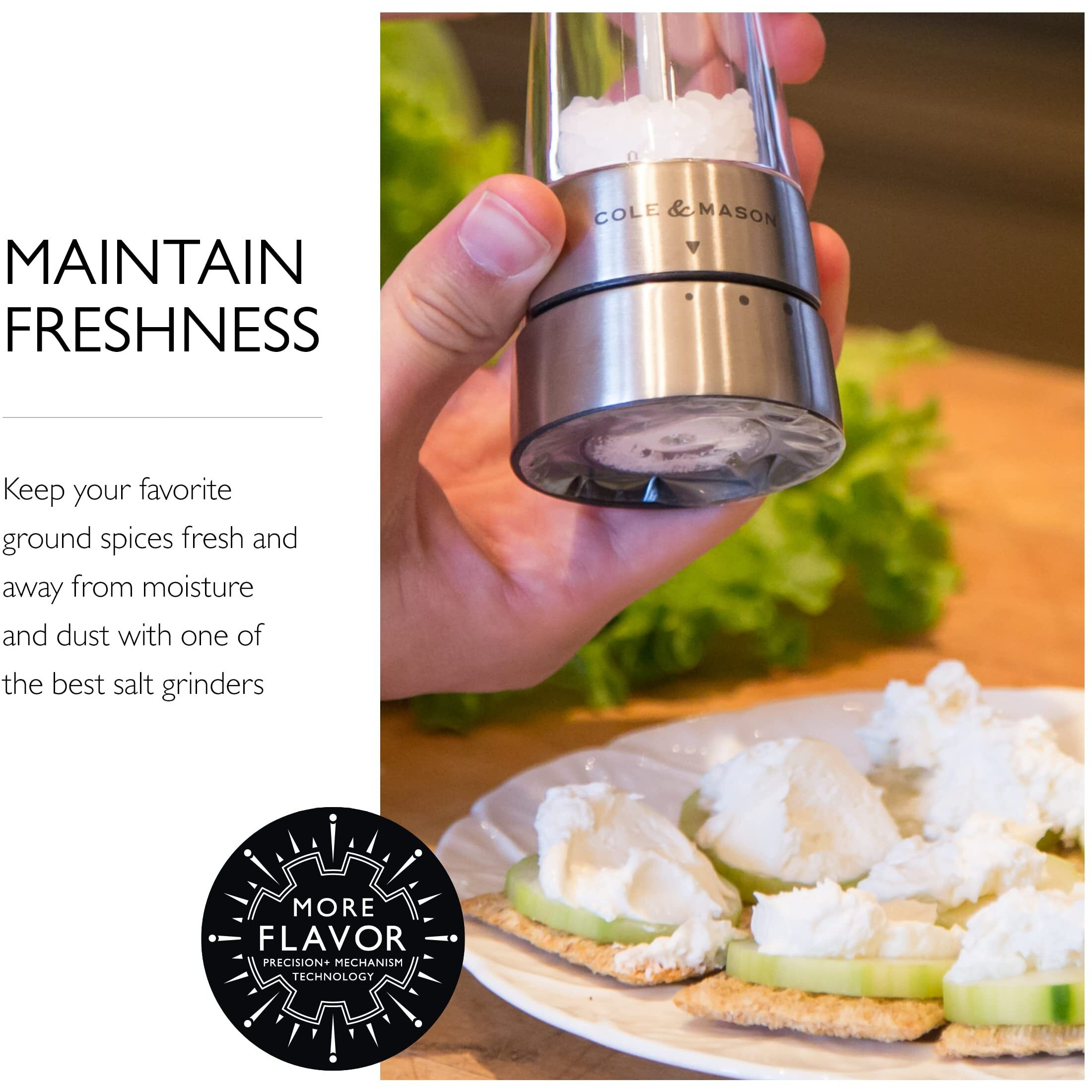 Cole & Mason Blyth Spice Rack Carousel  16 Jar  Bamboo