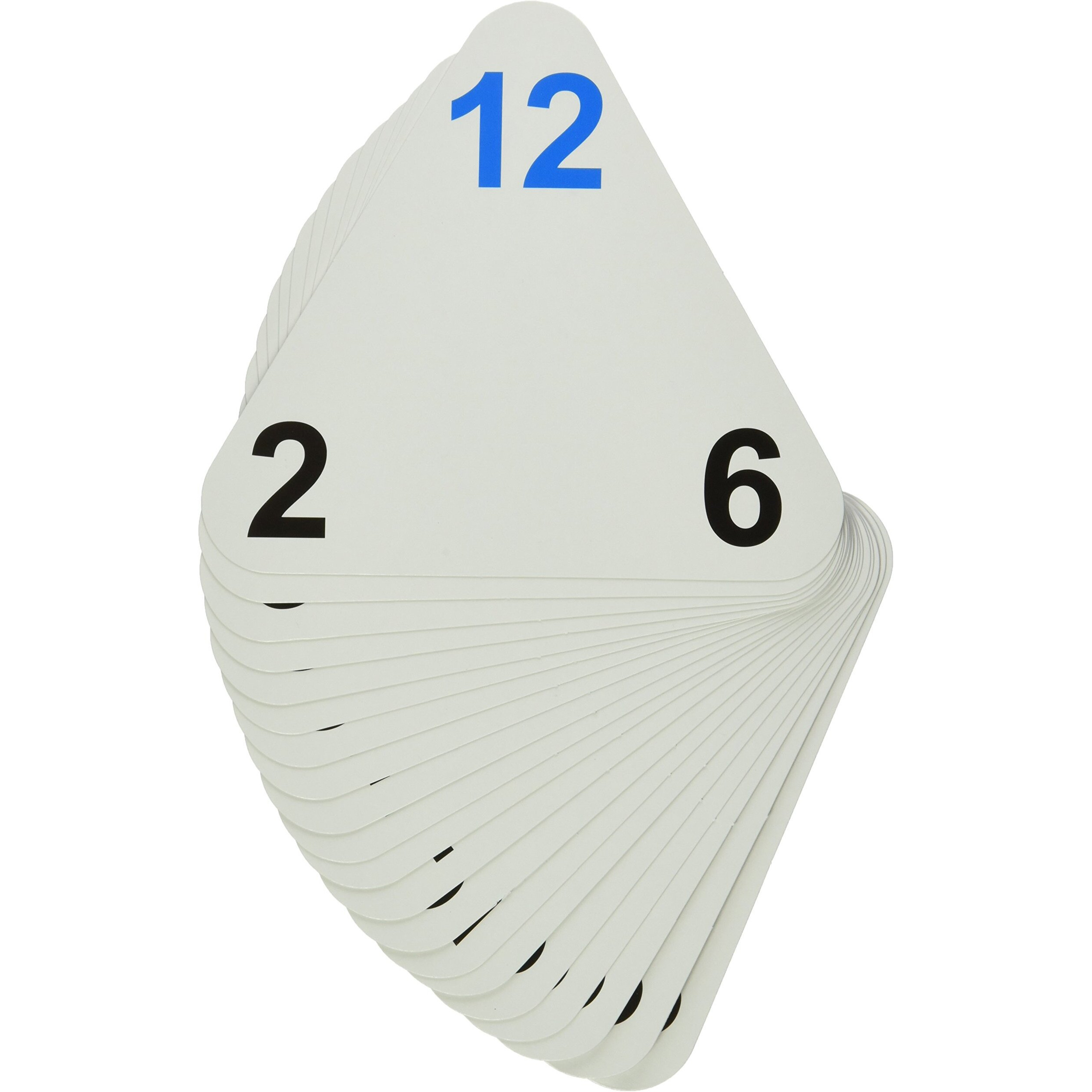 Learning Advantage 4552 The Original Triangle Flash Cards  Multiplication And Division  Grade 2 To 6  6.5"" Height  1.25"" Width  6.25"" Length
