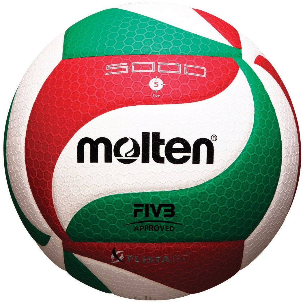 Molten V5M5000 Men's Ncaa Flistatech Volleyball  Red/Green/White  1