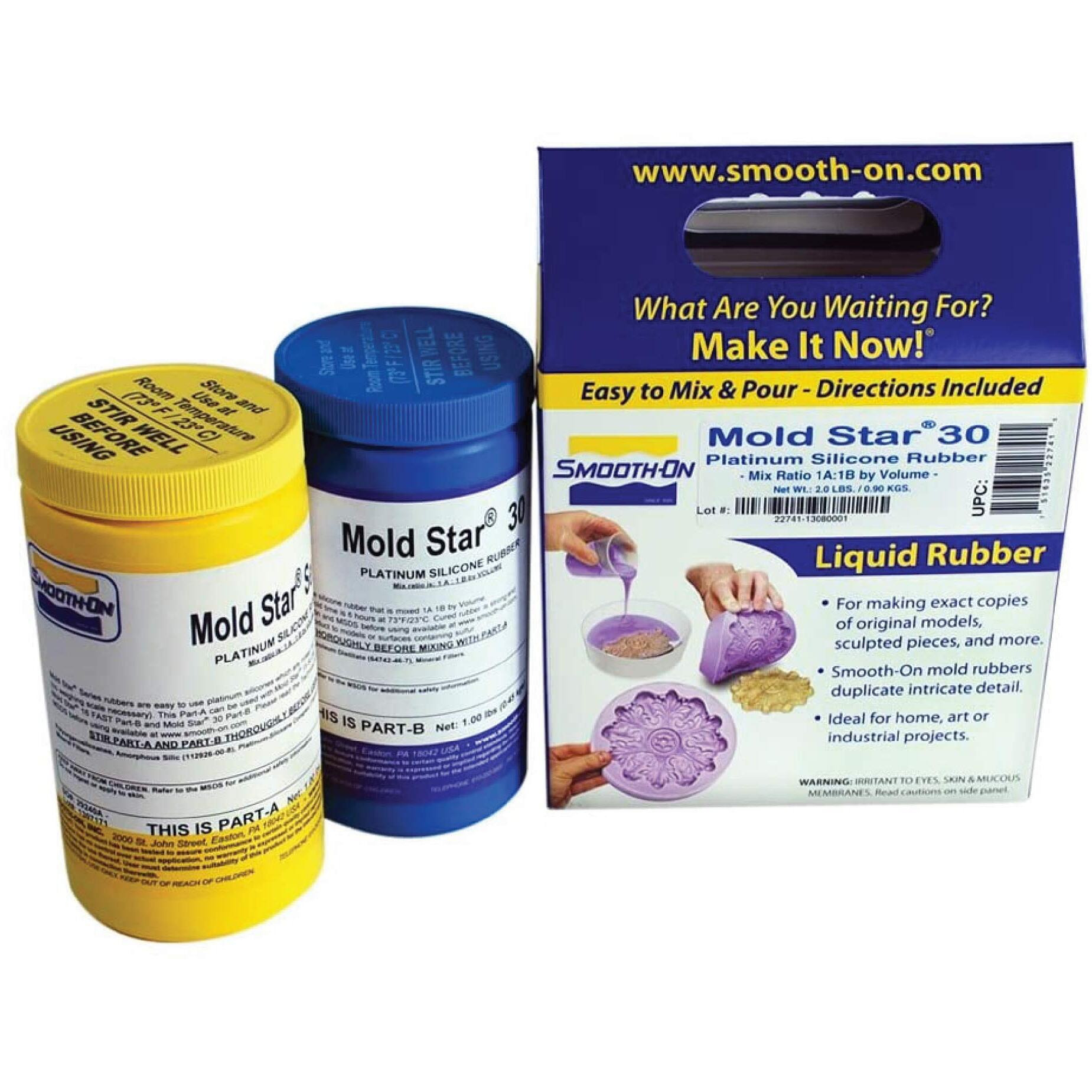 Mold Star 30-1A1B Mix By Volume Platinum Silicone Rubber - Pint Unit