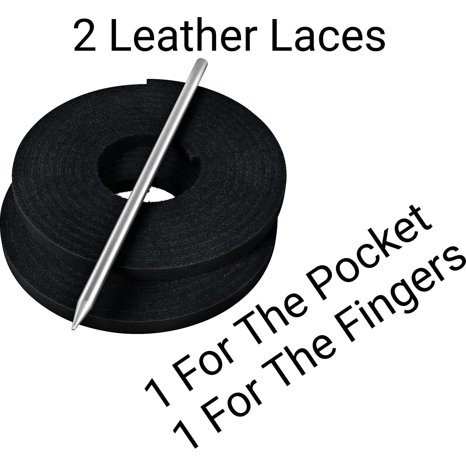 Tofl Softball And Baseball Glove Lace Kit | Mitt Lace Glove Repair Lacing Kit | 2 Leather Laces With Lacing Needle For Catchers Glove| Black