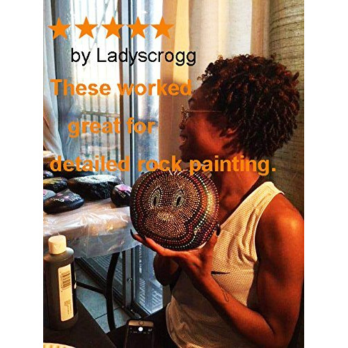 Mandala Rock Painting Pen Dot Dotting Tools Stencil Brush Set 12 Pcs Flat Head 4Mm 5Mm 6Mm 8Mm 10Mm 12Mm 14Mm Diameter 5 Stylus (Set1)