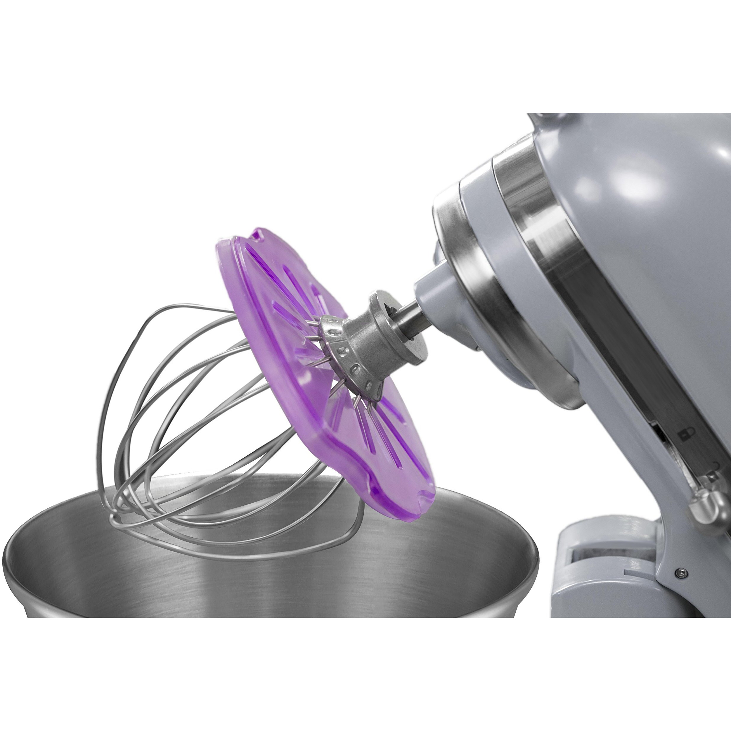Whisk Wiper Pro For Stand Mixers - Mix Without The Mess - The Ultimate Stand Mixer Accessory - Compatible With Kitchenaid Stand Mixers (For Tilt-Head Mixers  Violet)