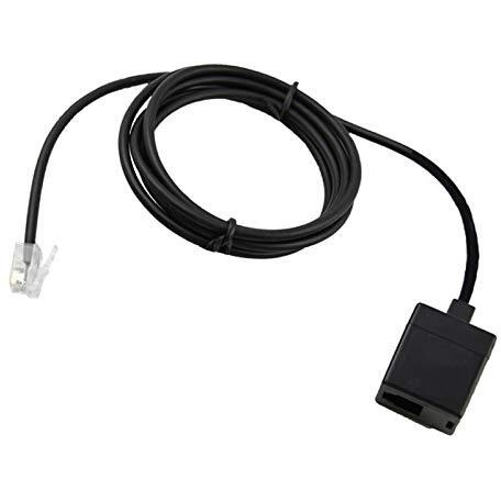 Wirelessfinest 3.5 Feet Rj9/Rj11/Rj12 Headset Adapter Extension Cord Quick Disconnect Release Connector From Male To Female 4P4C Rj9 Plug For Plantronics  Jabra  Desk Office Phones