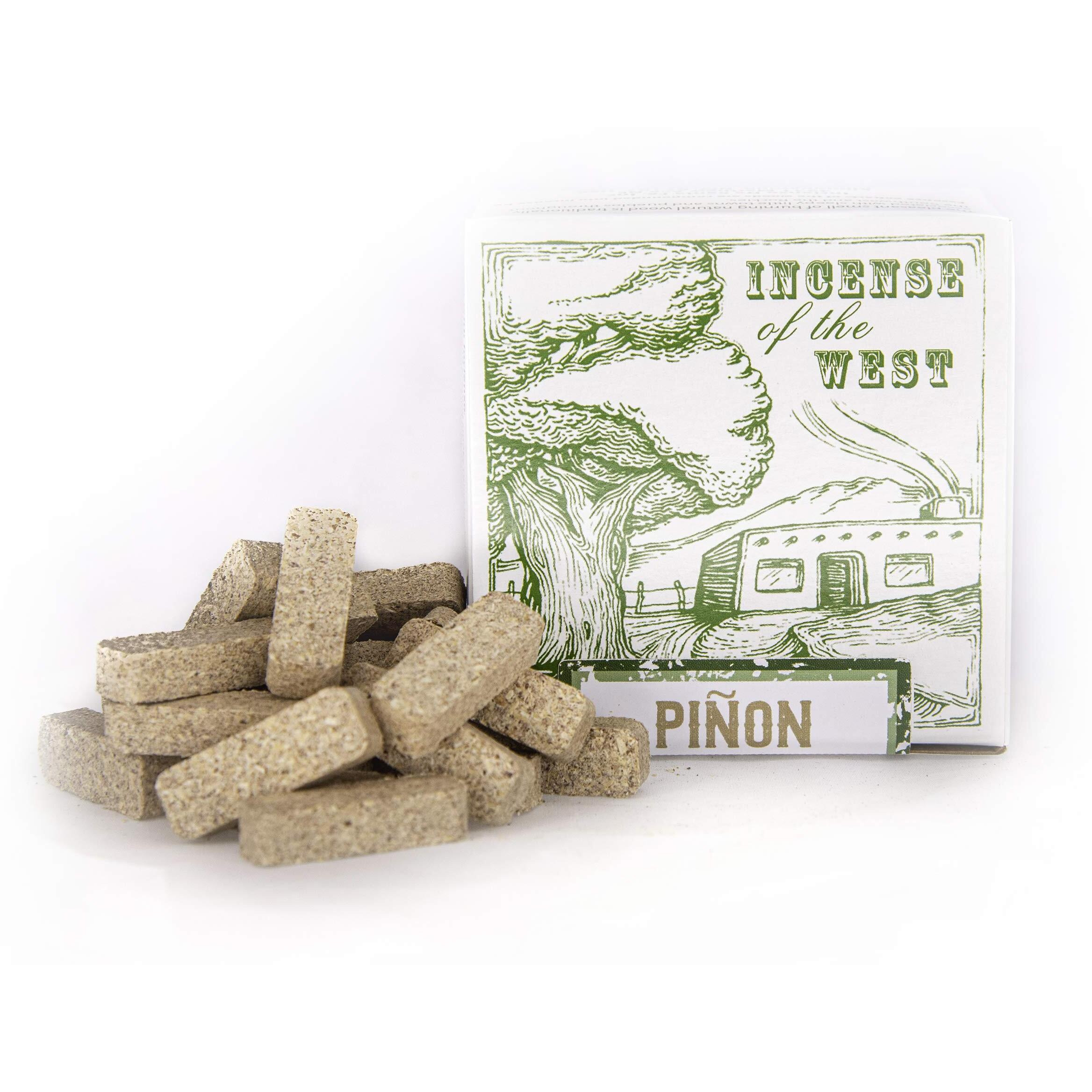 Incienso De Santa Fe - Pion Natural Wood Incense Bricks  40 Count - Made In The Usa