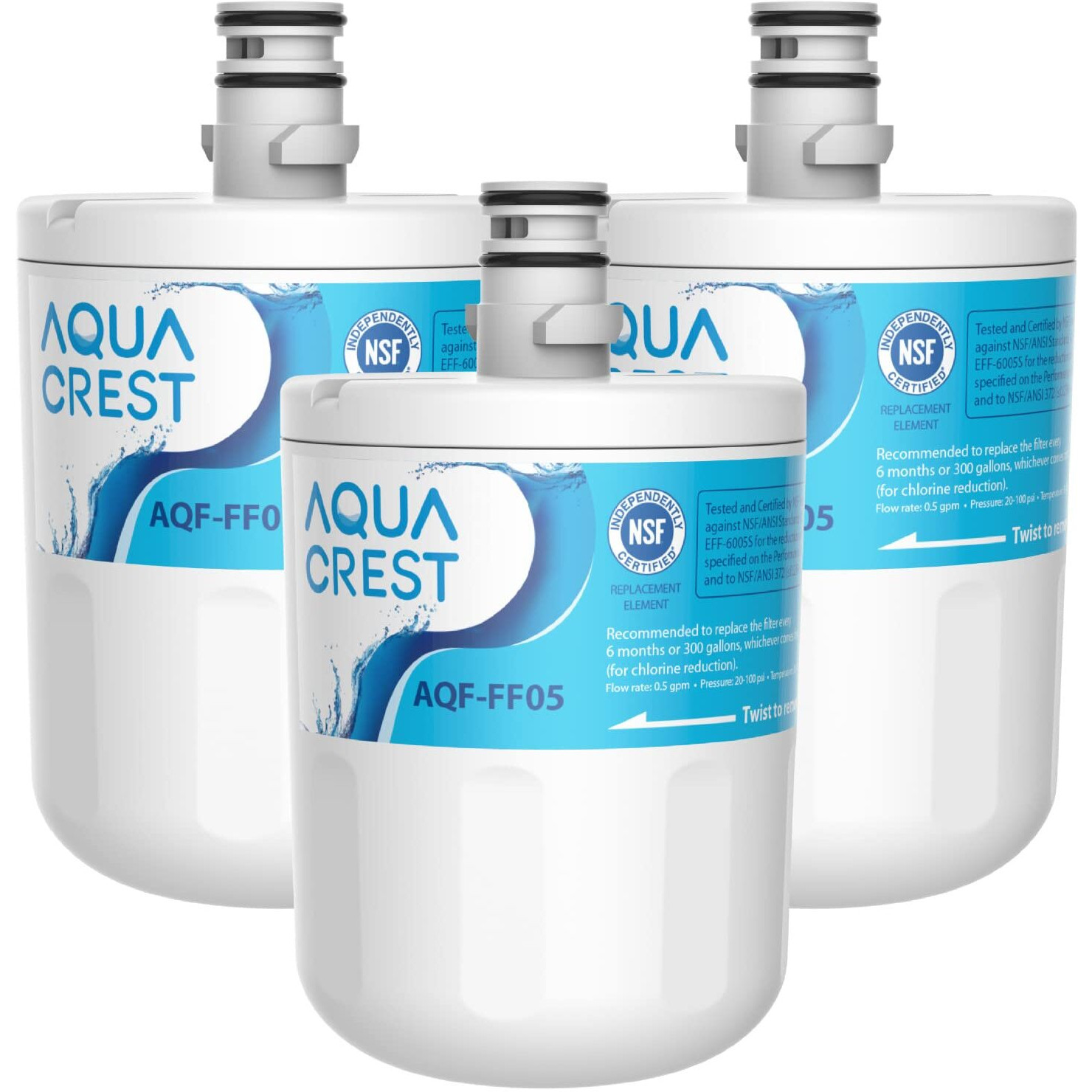 Aqua Crest 5231Ja2002A Refrigerator Water Filter  Replacement For Lg Lt500P  Gen11042Fr-08  Adq72910911  Adq72910901  Adq72910907  Kenmore 9890  Lfx25974St  Lmx25964St  3 Filters