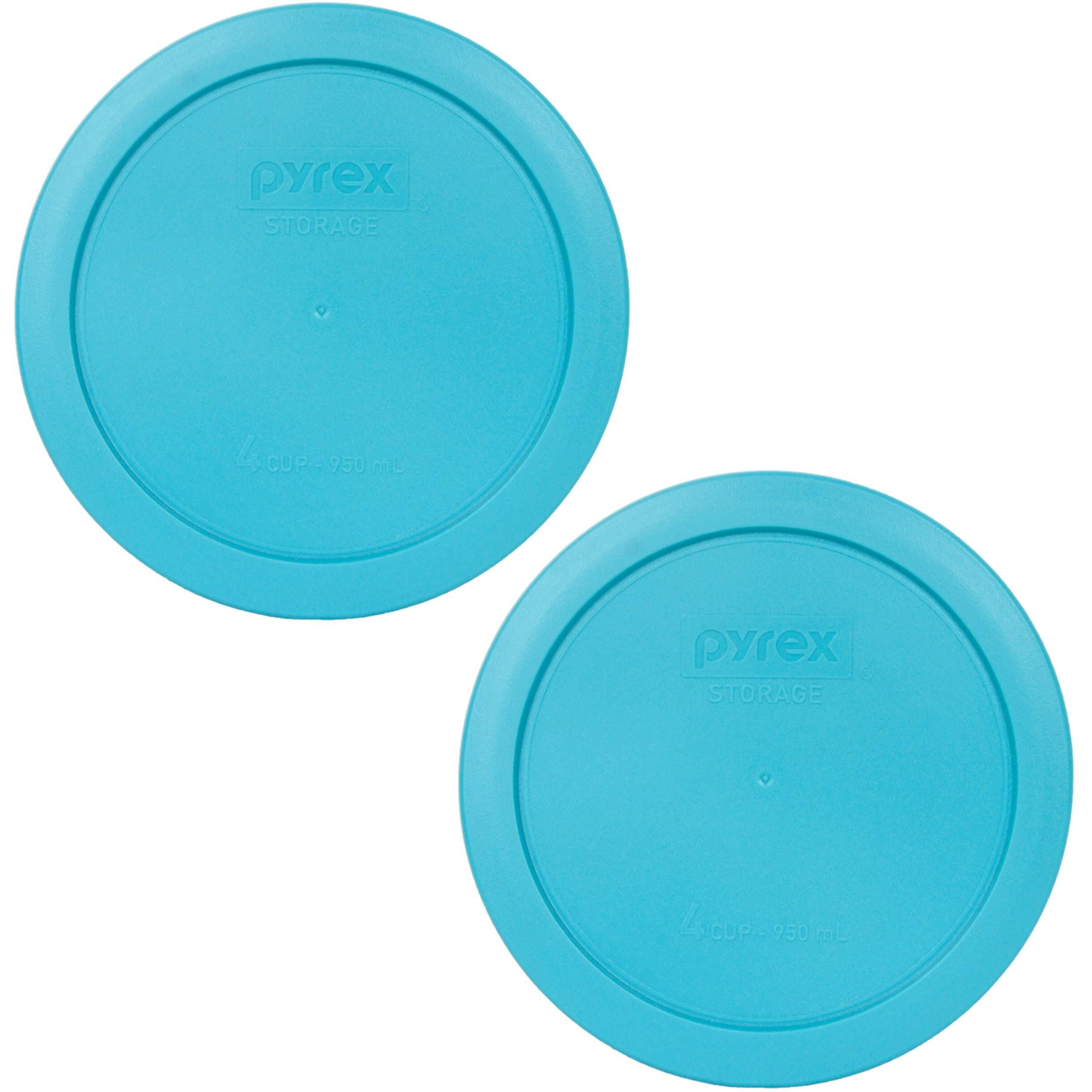 Pyrex 7201-Pc 4-Cup Surf Blue Replacement Food Storage Lid  Made In The Usa - 2 Pack
