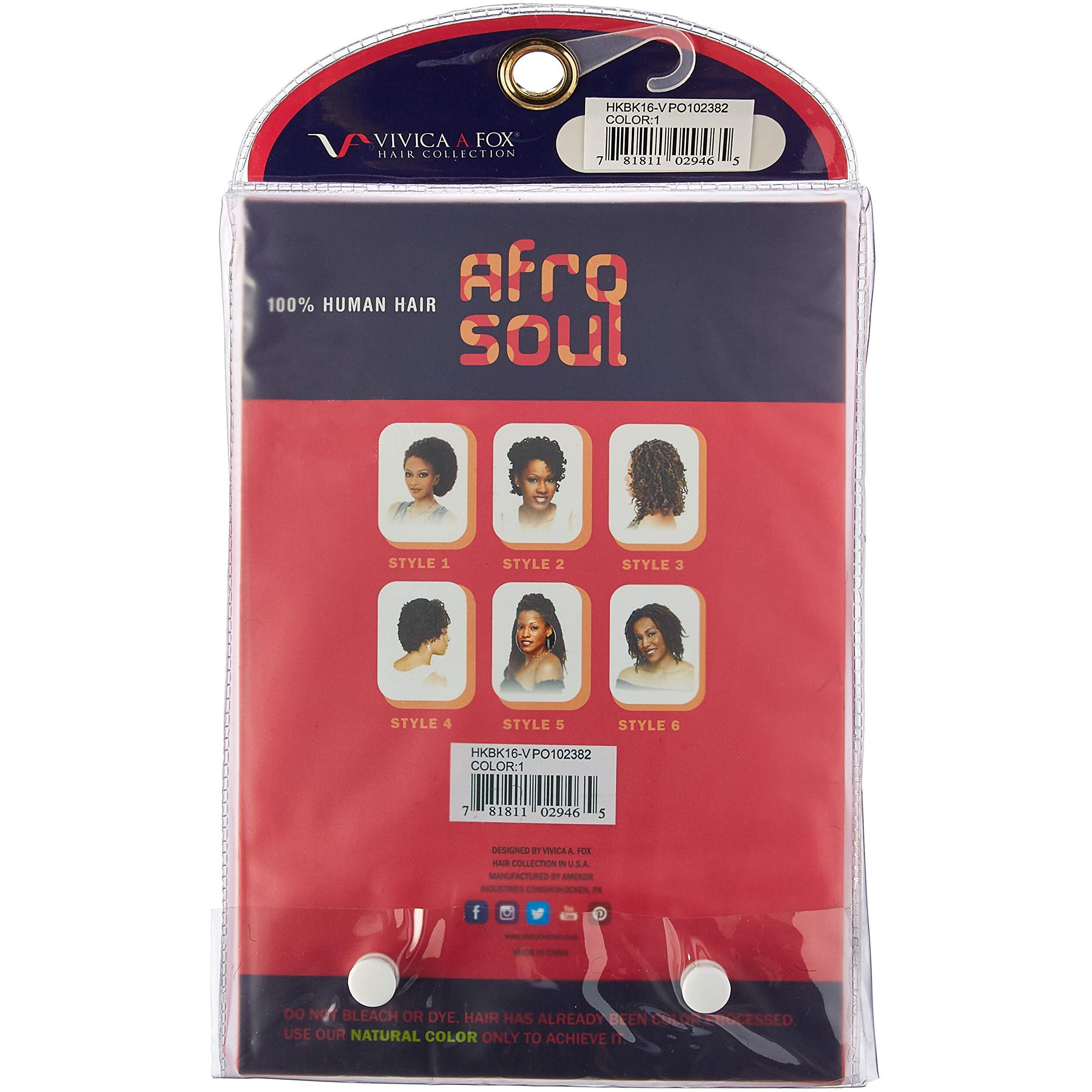 Vivica A Fox Hair Collection Hkbk16-V Human Hair Afro Curl Kinky Bulk Extension  1  5.8 Ounce