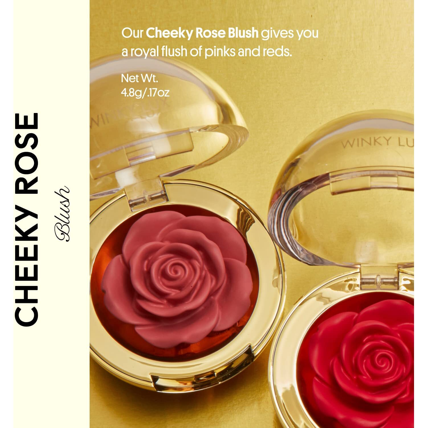 Winky Lux Cheeky Rose  Cream Blush For Cheeks  Flower Blush With Vitamin E  Makeup Blush And Flower Makeup  Pink Tea Time