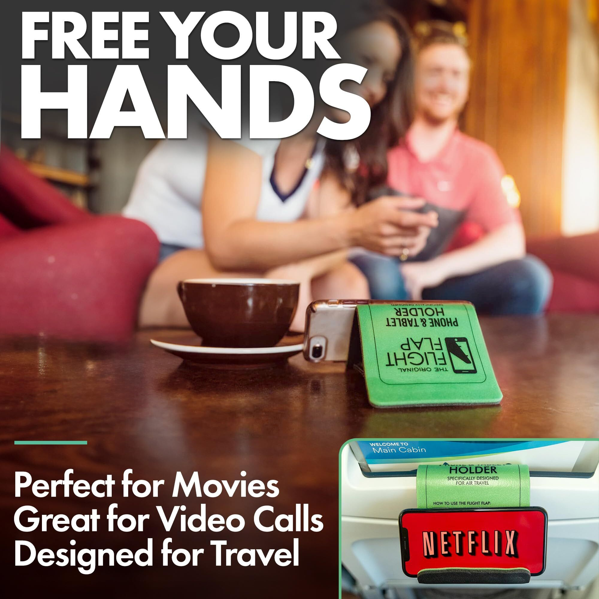 Flight Flap Airplane Phone Holder  Foldable Cell Phone Stand Holder - Flexible Tablet And Phone Holder For Bed  Desk  Office  Treadmill - Mobile Stand Phone Accessories  Plane Travel Essentials