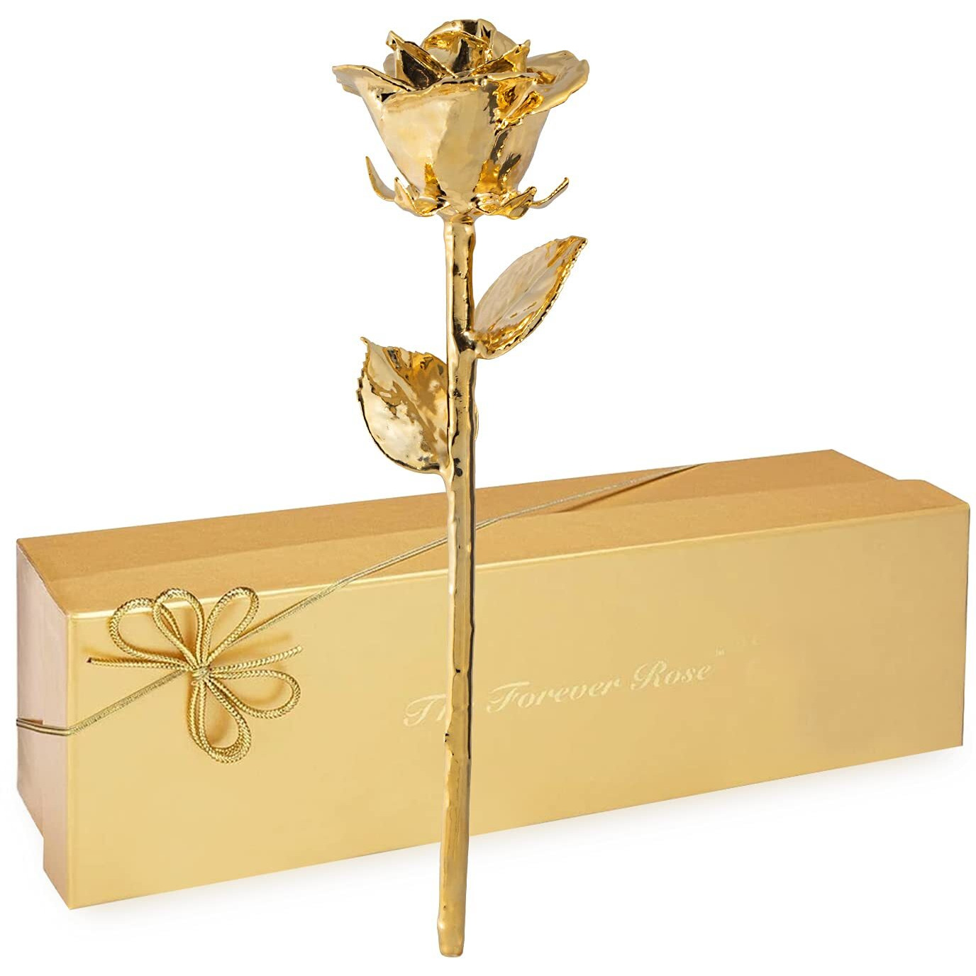 Forever Rose Real 24K Gold Rose  Genuine One Of A Kind Rose Hand Dipped In 24K Gold Roses To Last A Lifetime