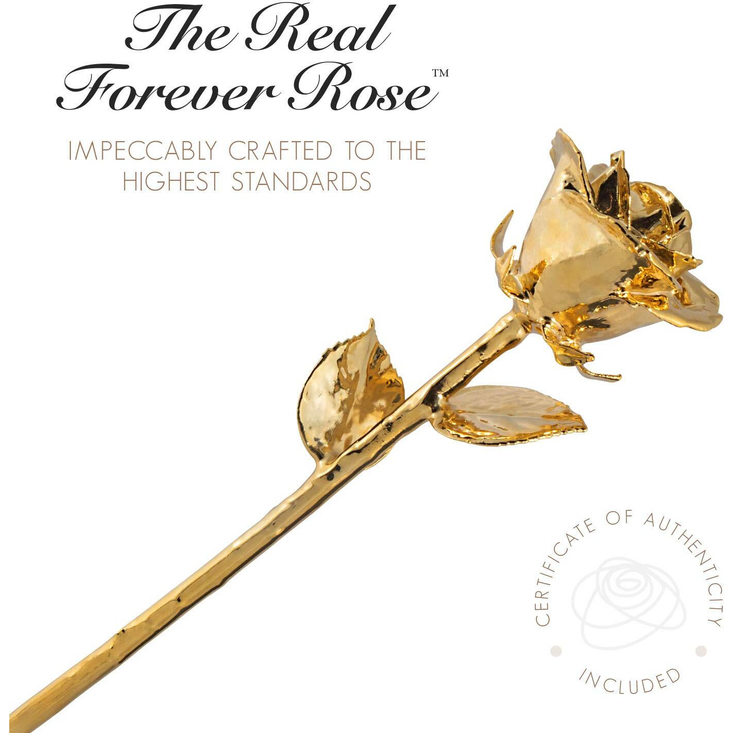 Forever Rose Real 24K Gold Rose  Genuine One Of A Kind Rose Hand Dipped In 24K Gold Roses To Last A Lifetime