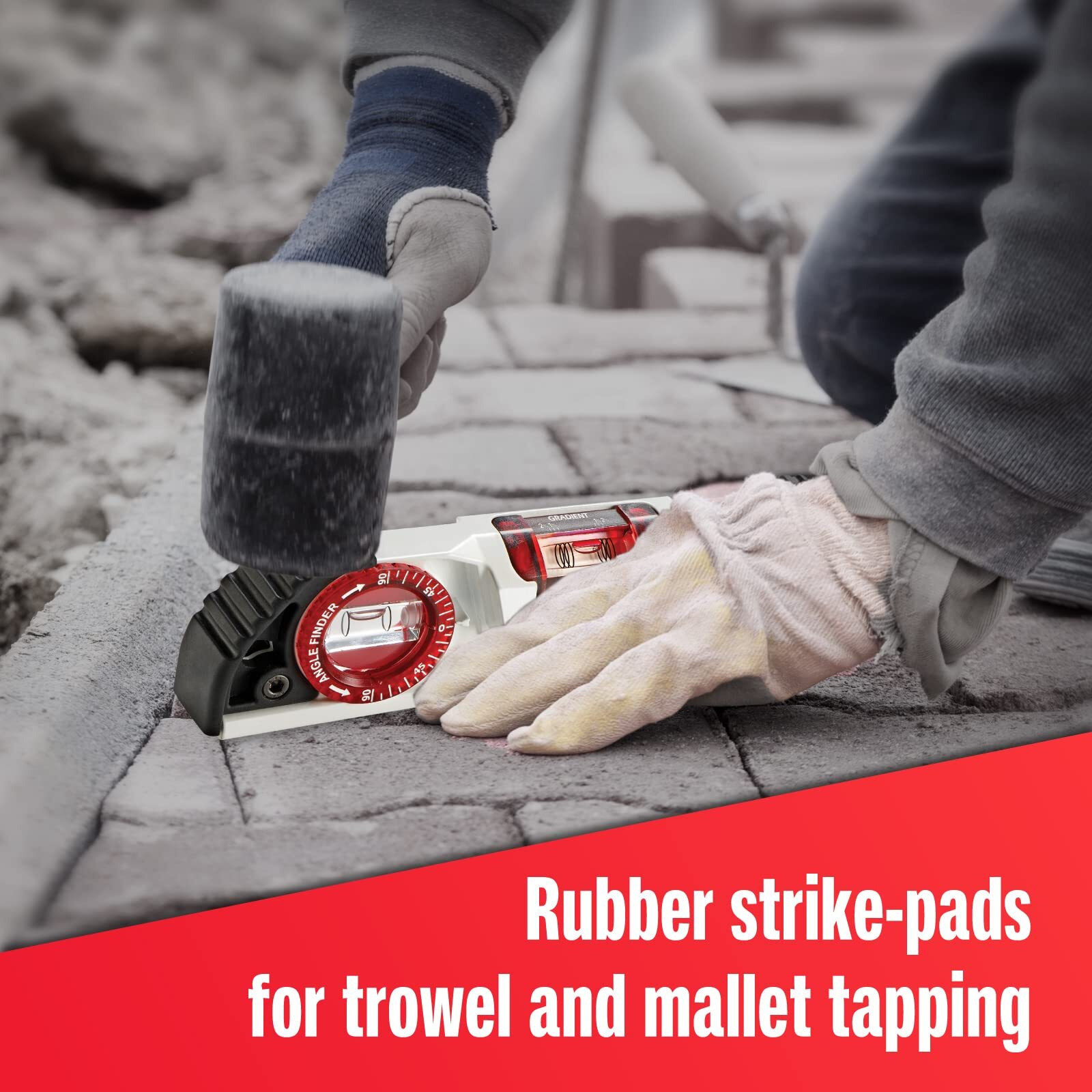 Kapro - 935 Magnetic Cast Red Torpedo Level - Features Optivision  Angle Finder  And V-Groove - For Tilling  Masonry  And Construction - 10 In