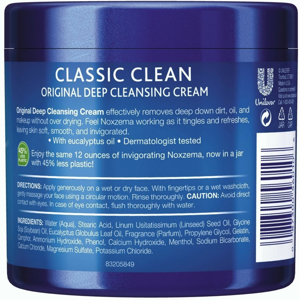 Noxzema Original Deep Cleansing Cream 12 Oz (Pack Of 3)