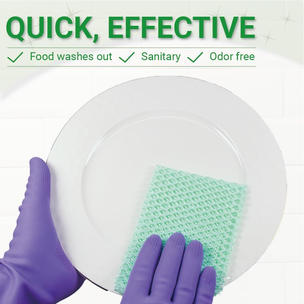Olivia Tree 5Pcs Innovative Dish Washing Net Cloths Scourer  Quick Dry Perfect Scrubber For Washing Dishes 11"" By 11""