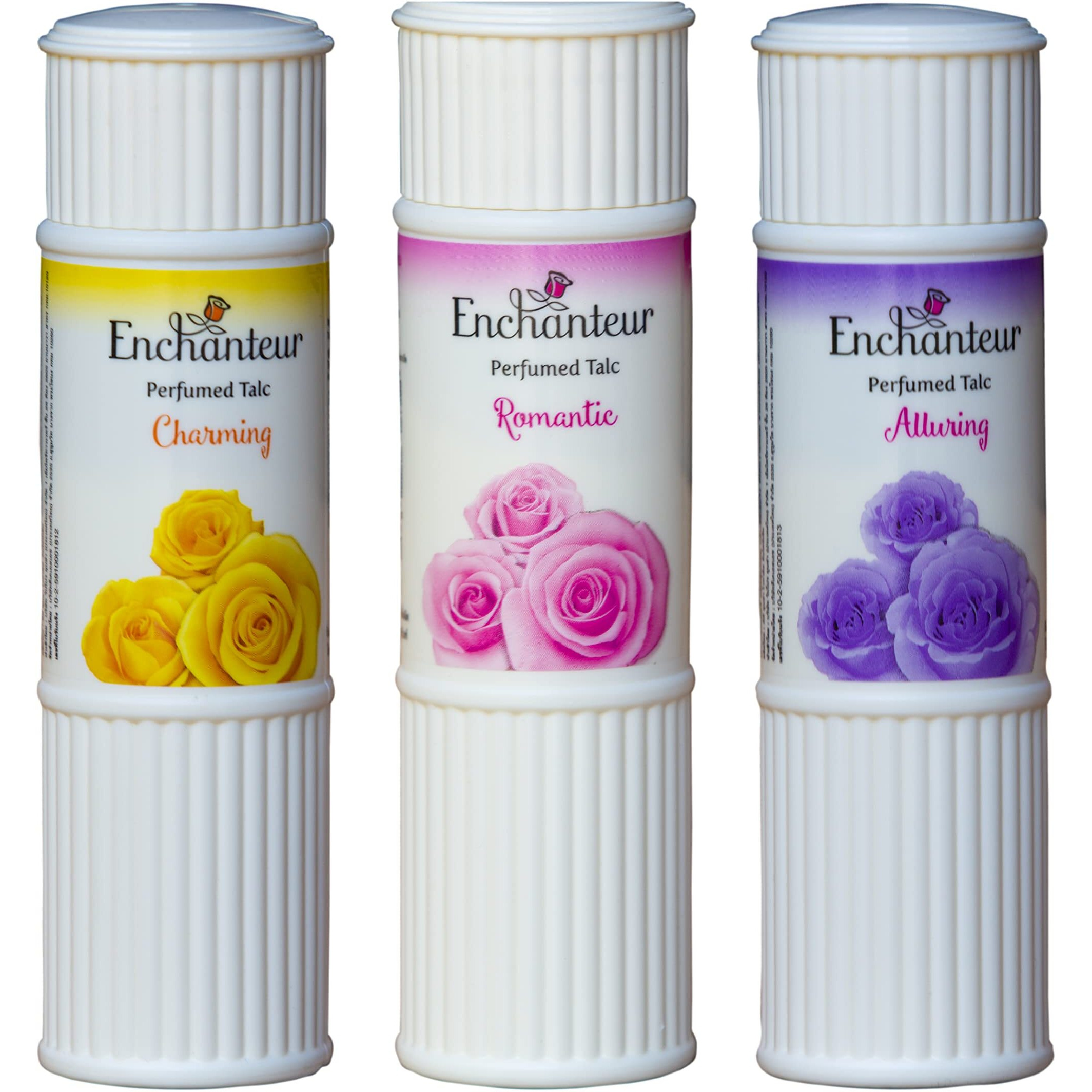 Enchanteur Perfumed Body Talcum Powder Charming  Romantic & Alluring Scent (Pack Of 3 X 100 G.) By Enchanteur