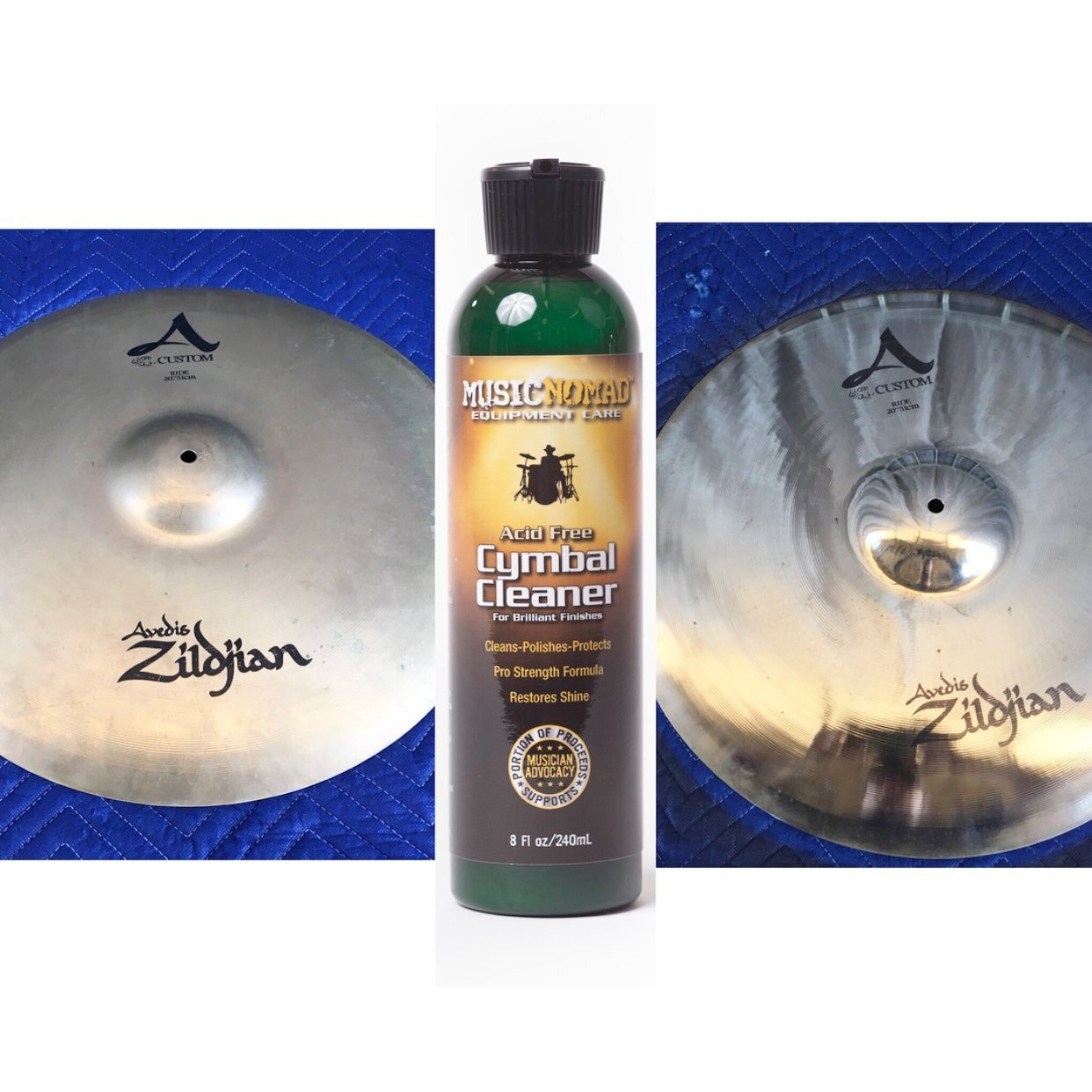 Musicnomad Premium Cymbal Cleaner For Brilliant Finishes  8 Oz. (Mn111)