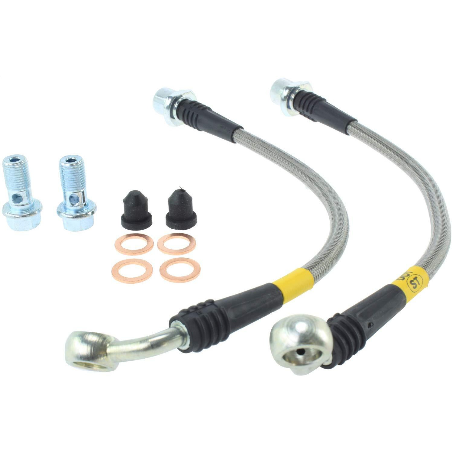 Stoptech 950.44507 Stainless Steel Braided Brake Hose Kit Rear Stainless Steel Braided Brake Hose Kit