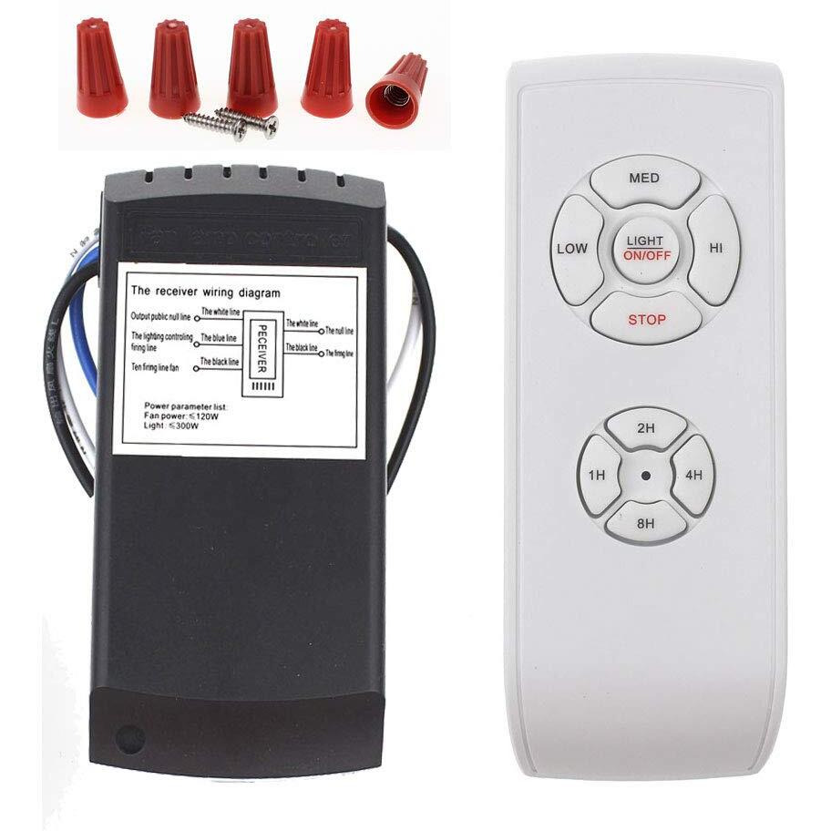 Universal Ceiling Fan Remote Control Kit  3-In-1 Ceiling Fan Light Timing & Speed Remote  For Hunter/Harbor Breeze/Westinghouse/Honeywell/Other Ceiling Fan Lamp